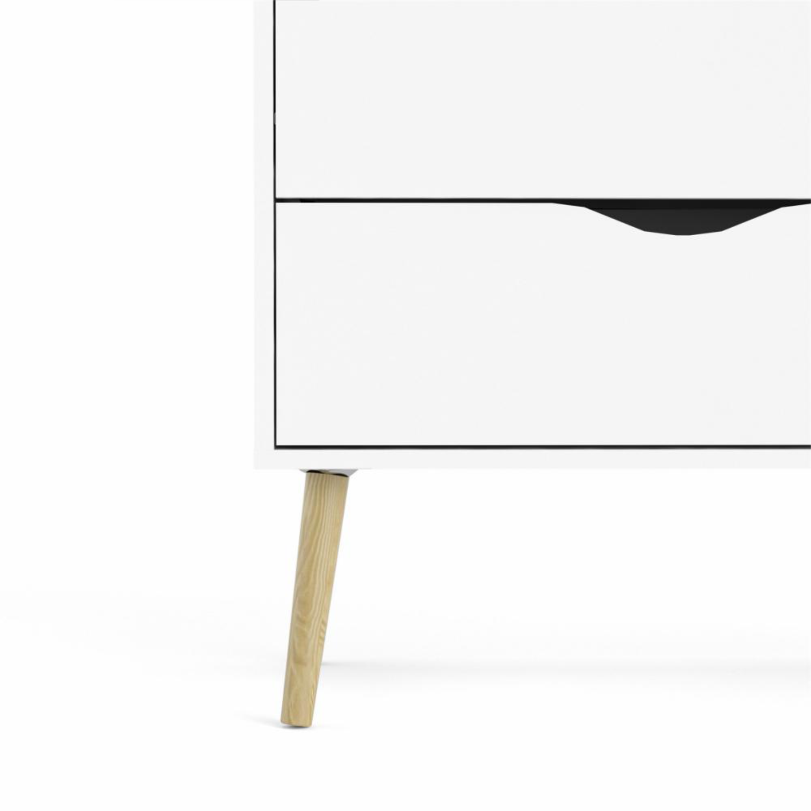 Modern "Oslo" bedroom chest of drawers in white and oak wood