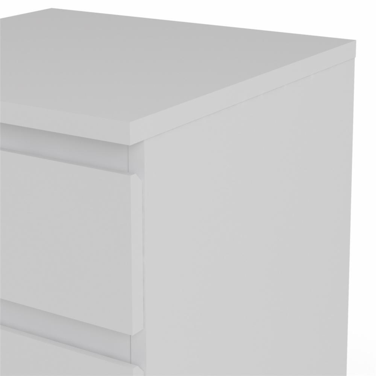Modern "Nova" bedroom chest of drawers in white and oak wood