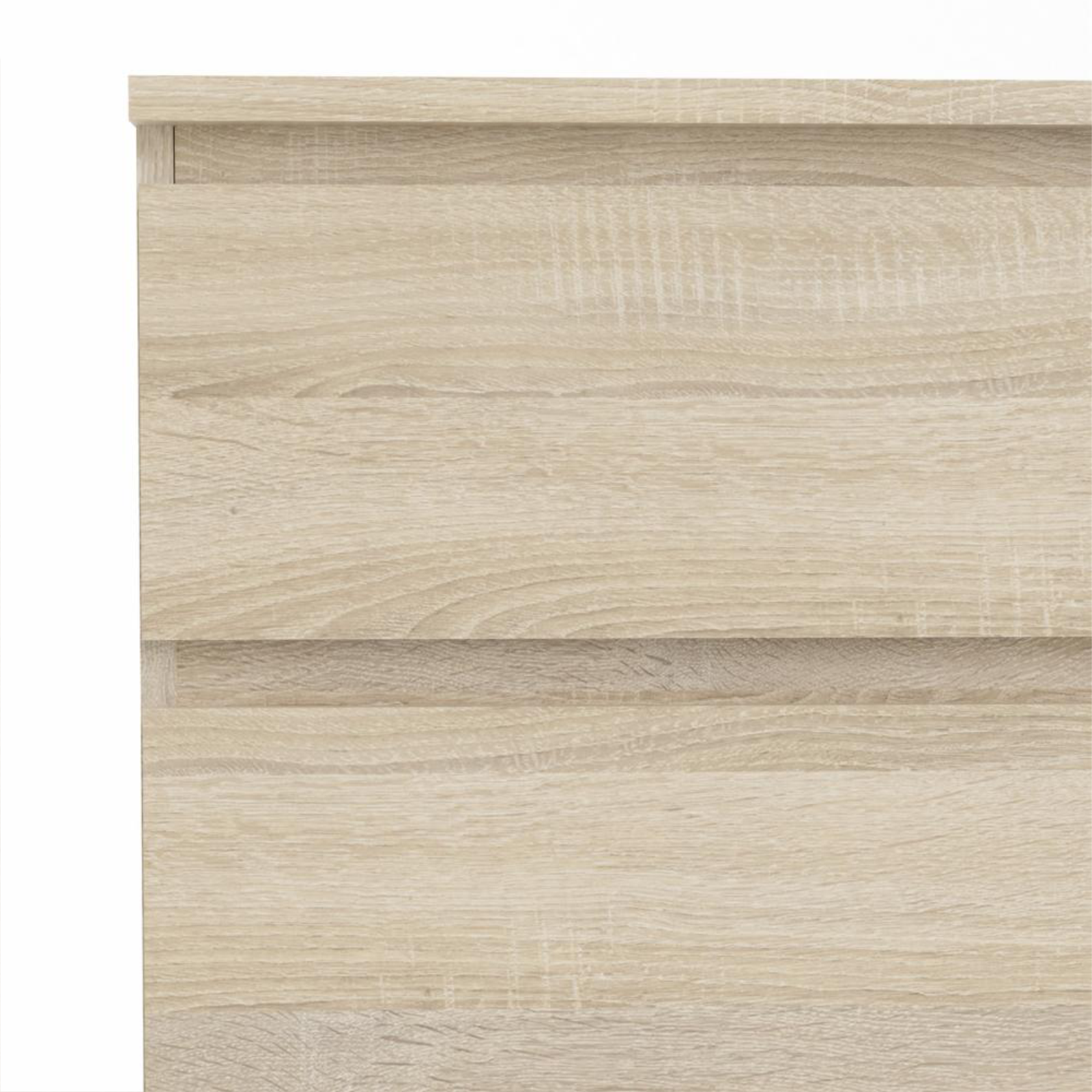 Modern "Nova" bedroom chest of drawers in white and oak wood
