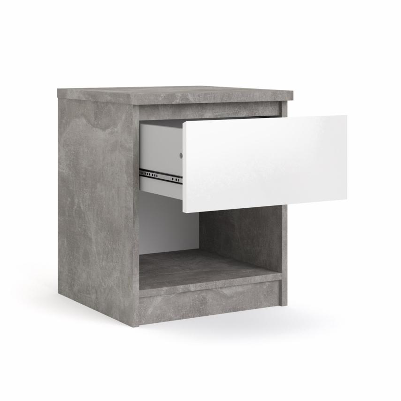 Modern wooden bedside table "Naia" bedside cabinet with 1 drawer 40x40 cm 50h