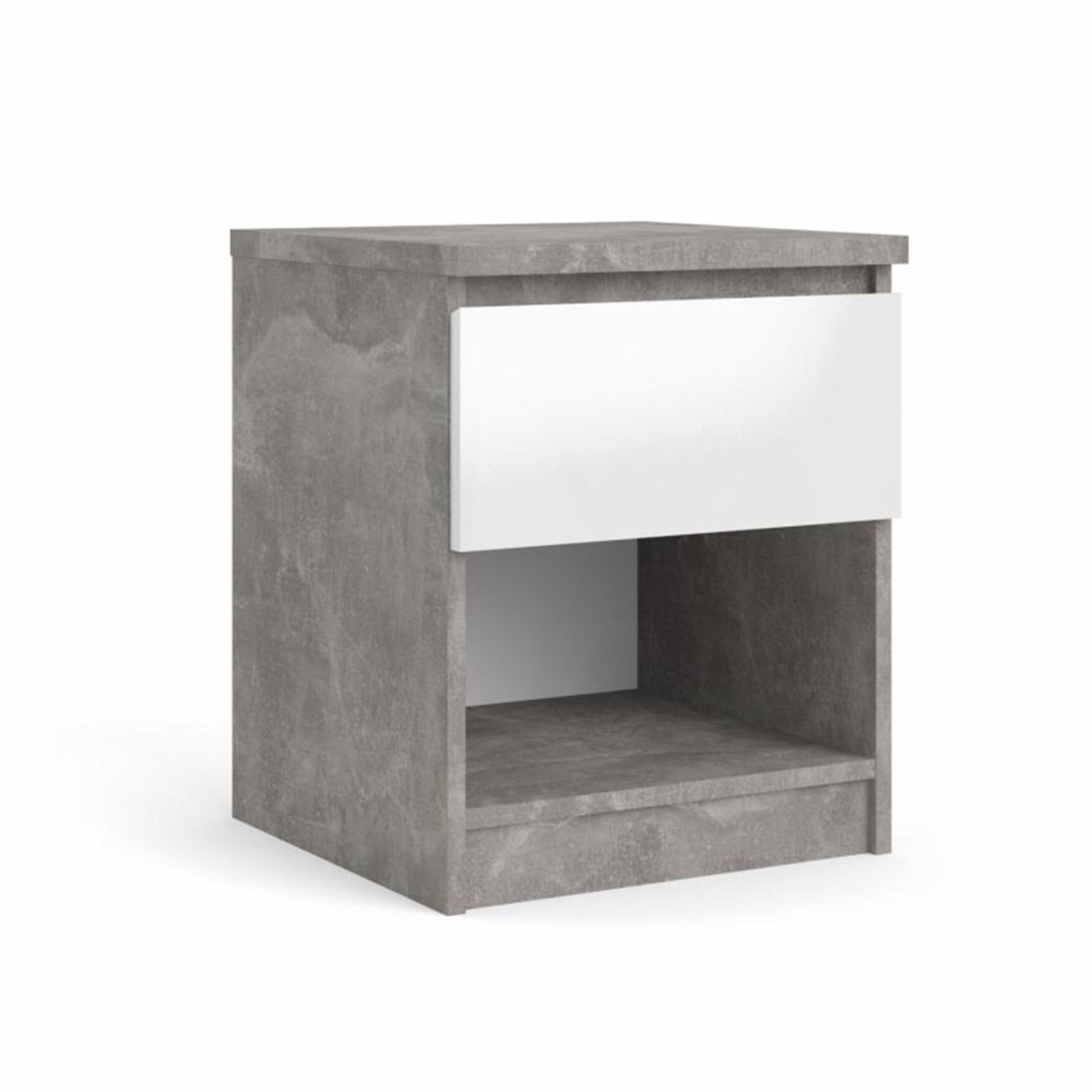 Modern wooden bedside table "Naia" bedside cabinet with 1 drawer 40x40 cm 50h