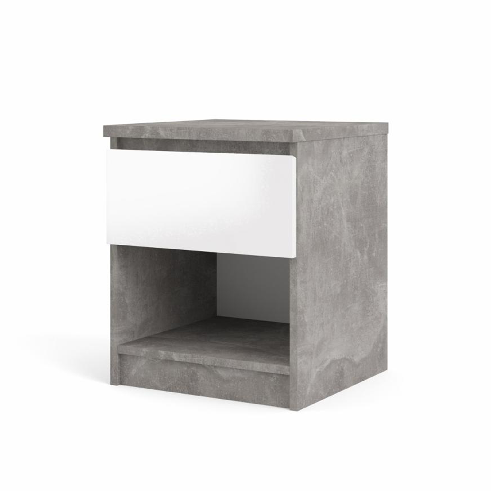 Modern wooden bedside table "Naia" bedside cabinet with 1 drawer 40x40 cm 50h