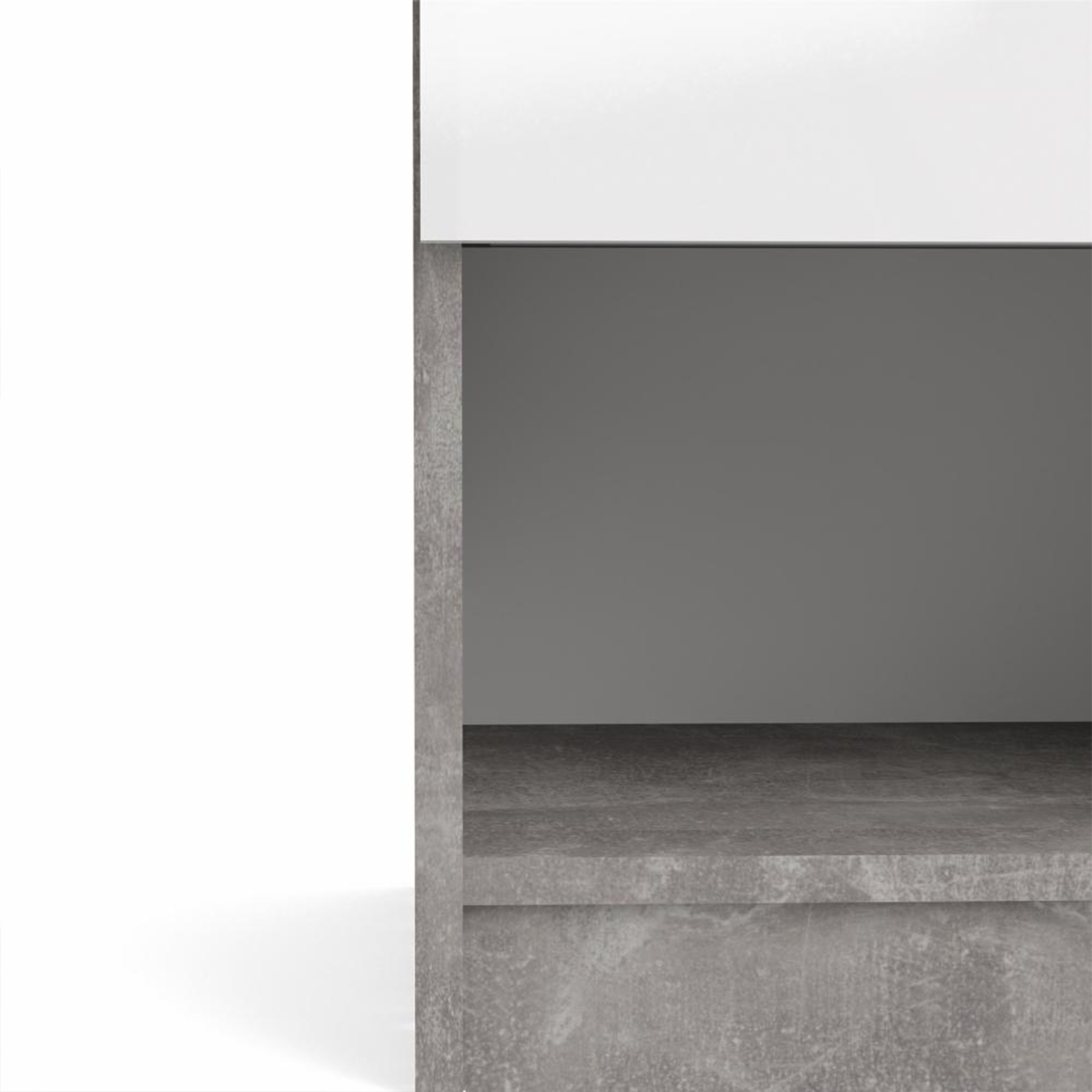 Modern wooden bedside table "Naia" bedside cabinet with 1 drawer 40x40 cm 50h