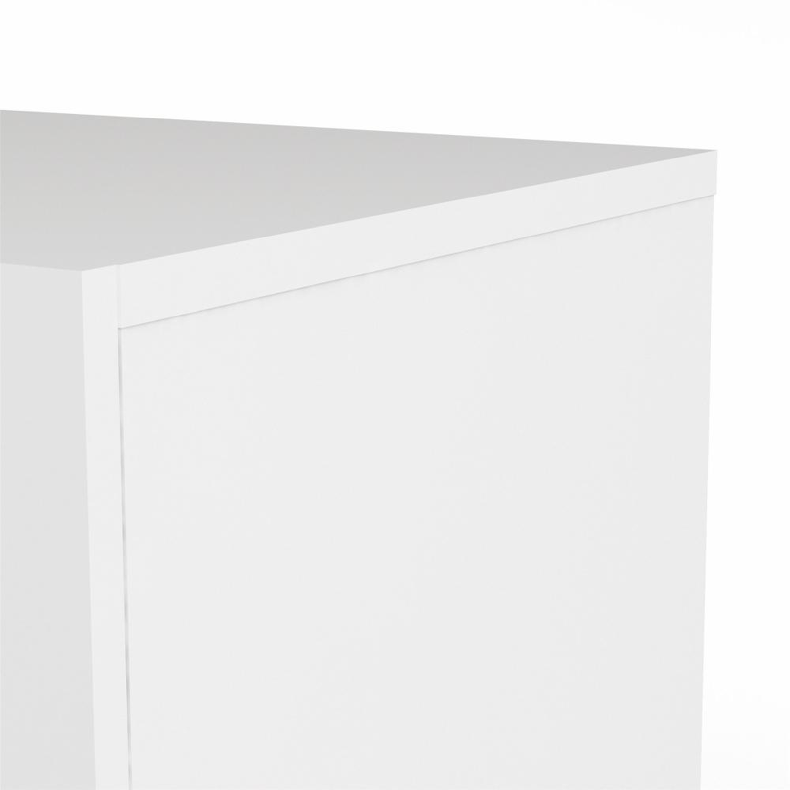 Modern chest of drawers "Pepe" in white wood and oak 4 drawers 70x40 cm 82h