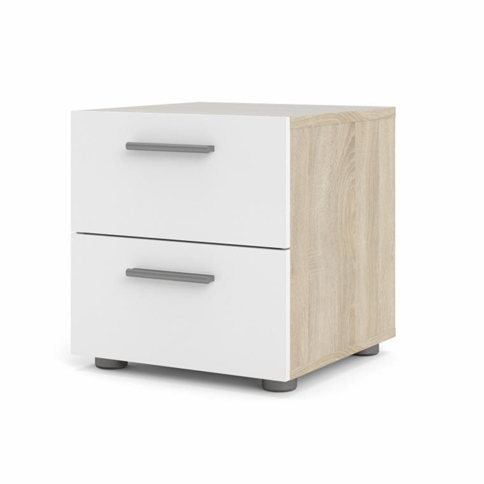 Modern wooden bedside table "Pepe" bedside cabinet with 2 drawers cm 40x40 42h