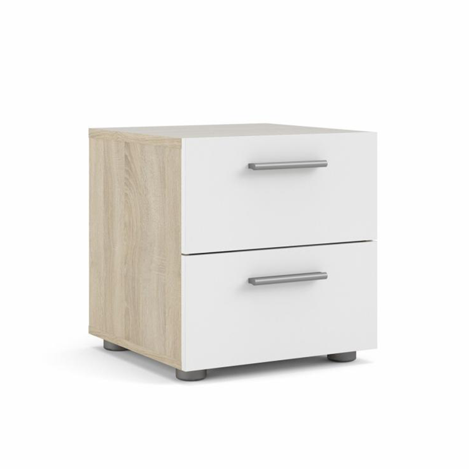 Modern wooden bedside table "Pepe" bedside cabinet with 2 drawers cm 40x40 42h