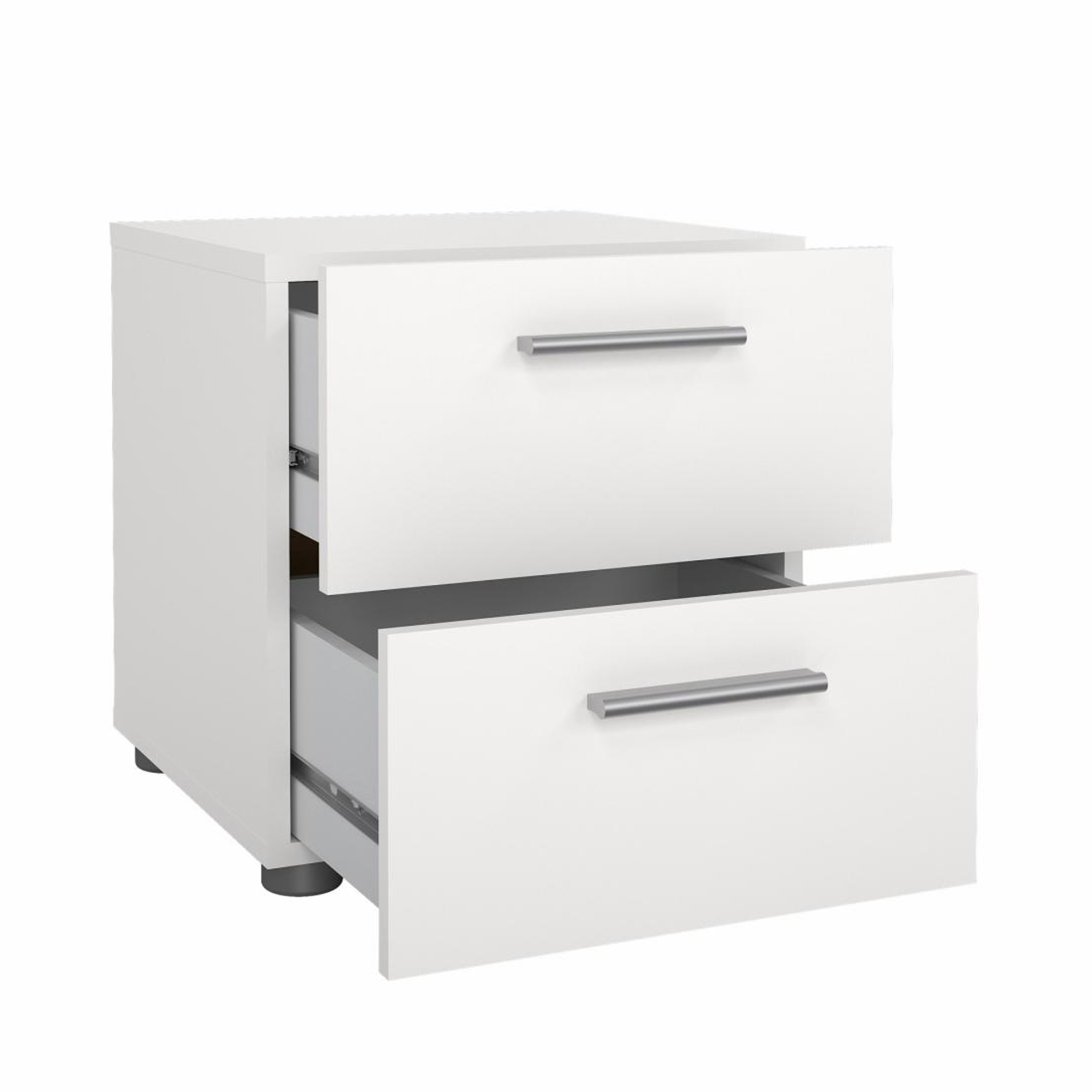 Modern wooden bedside table "Pepe" bedside cabinet with 2 drawers cm 40x40 42h