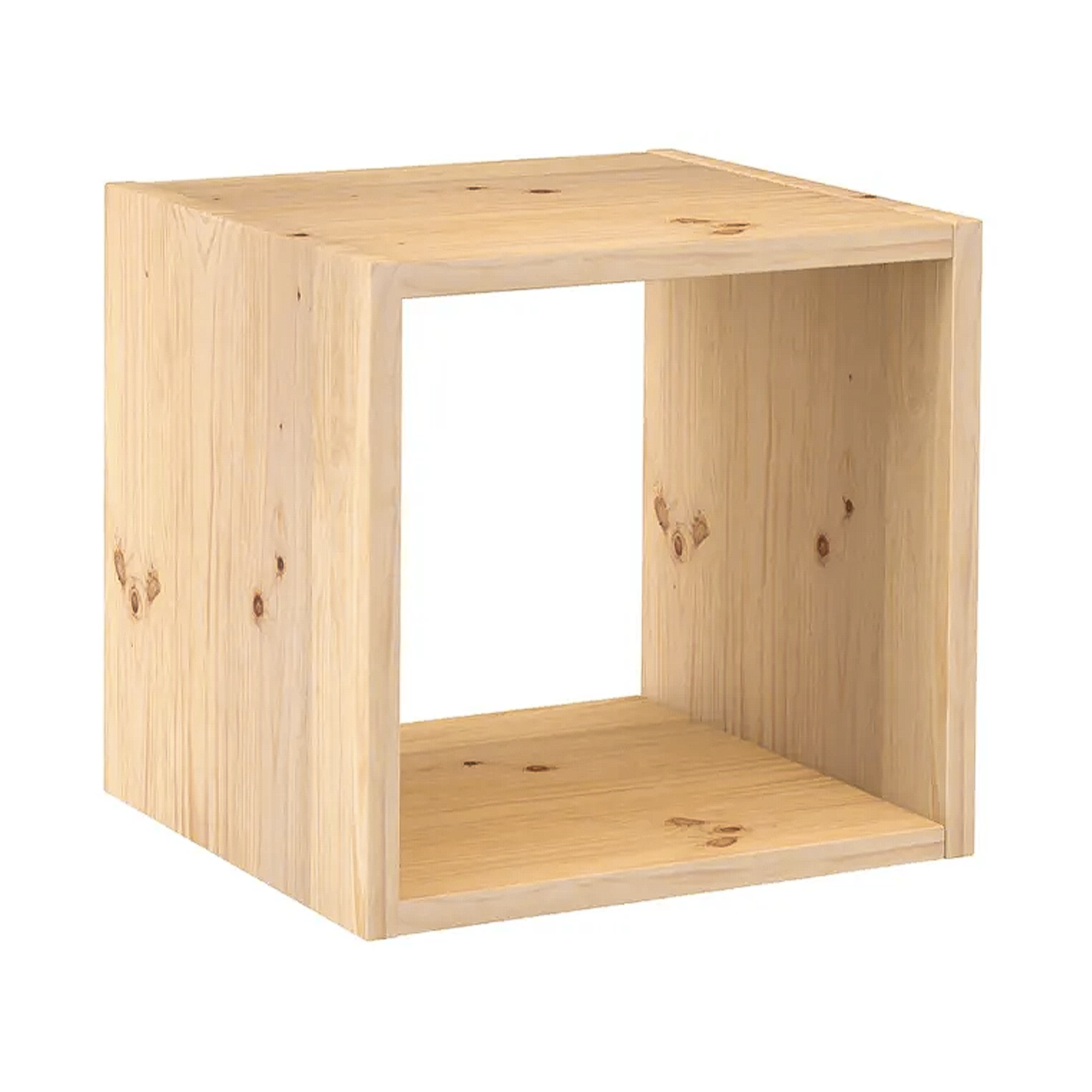 "Cubo" modular wooden bookcase, wall-mounted shelf with open compartments