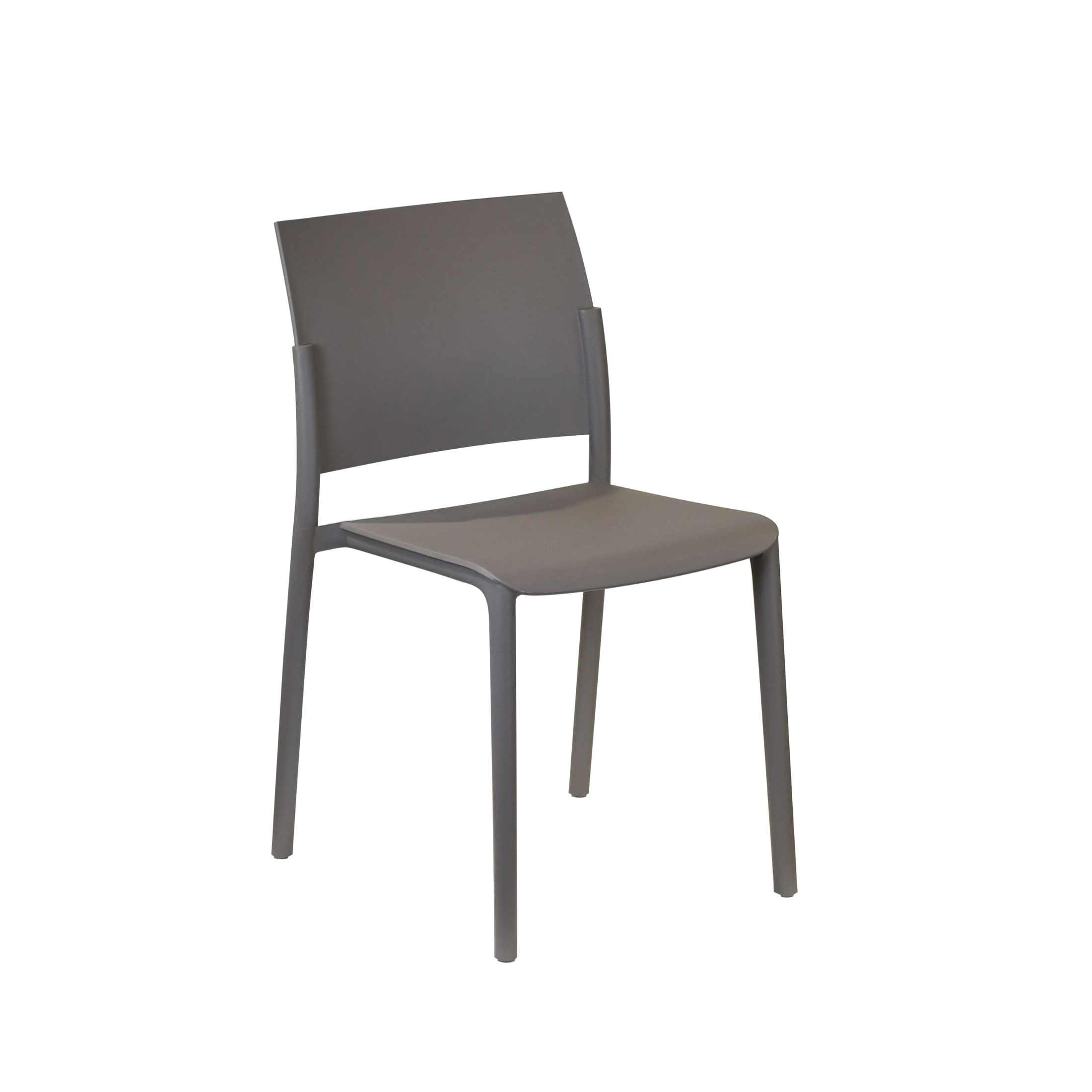Set of modern "Sabrina" stackable polypropylene living room chairs, 52.5x55 cm, 81h