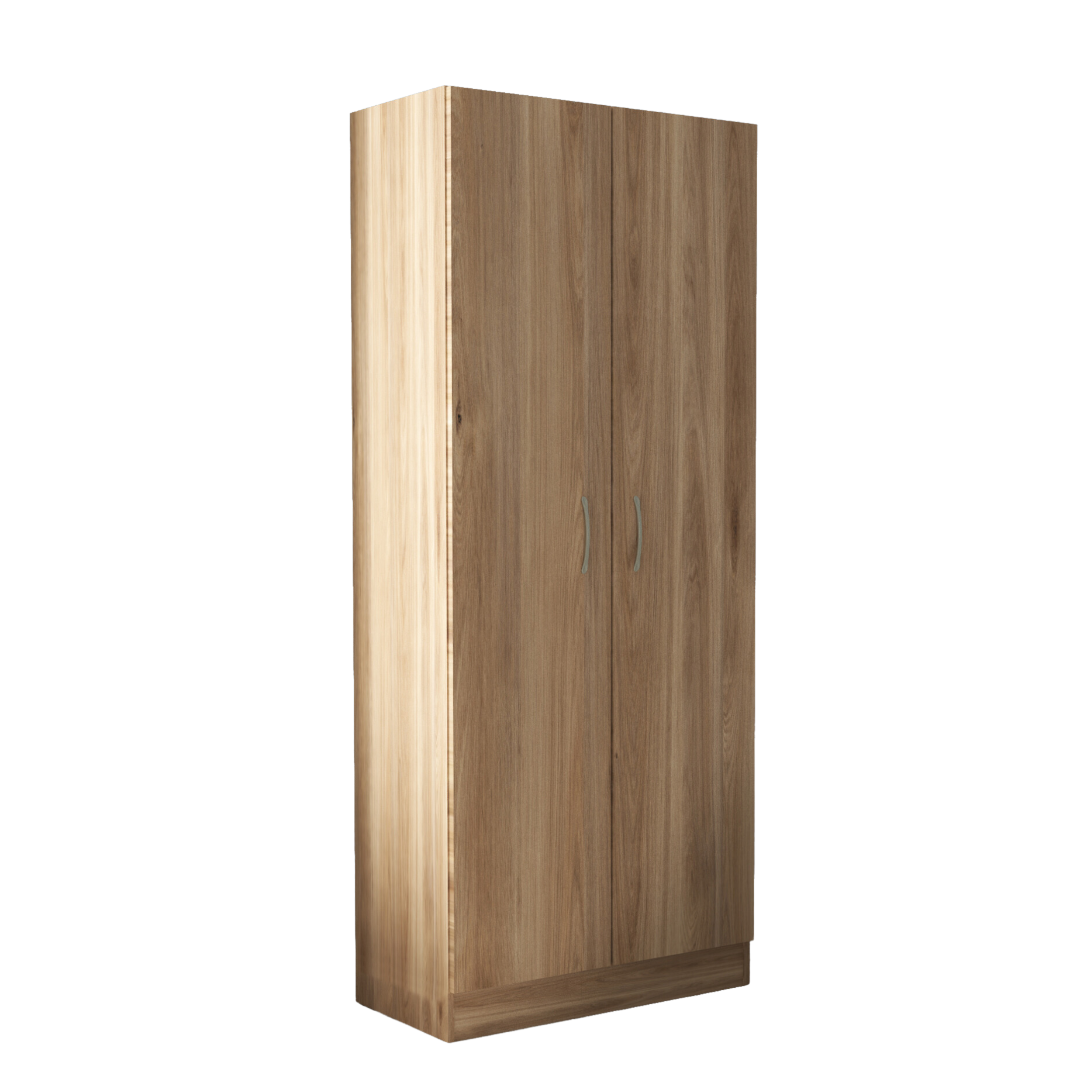 "Contact2" wooden wardrobe with 2 doors and clothes hanger, 71x52 cm, 181 cm high.