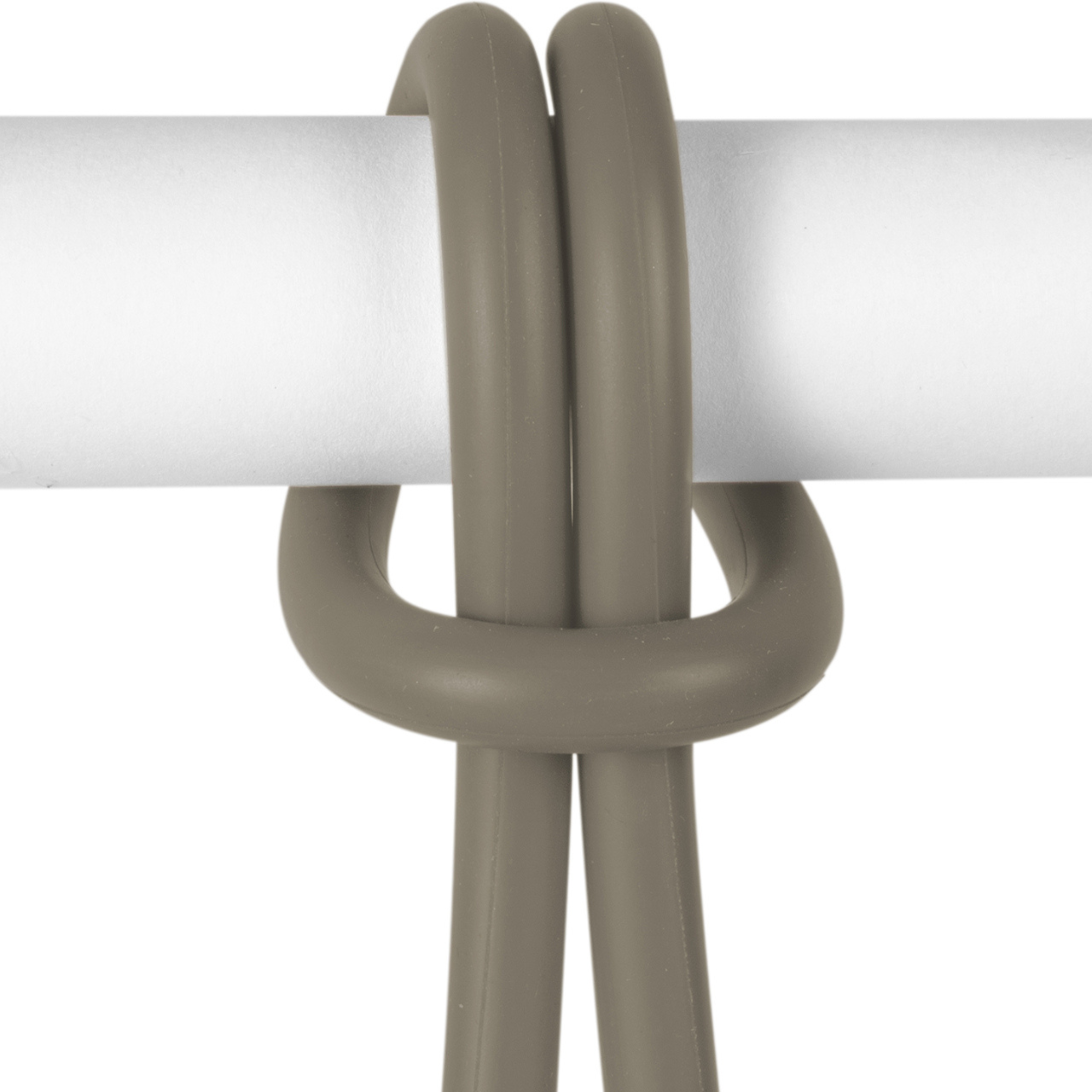 Set of 2 "Bolleke" battery-powered LED hanging lamps in HDPE with rubber hook, 20x20 cm