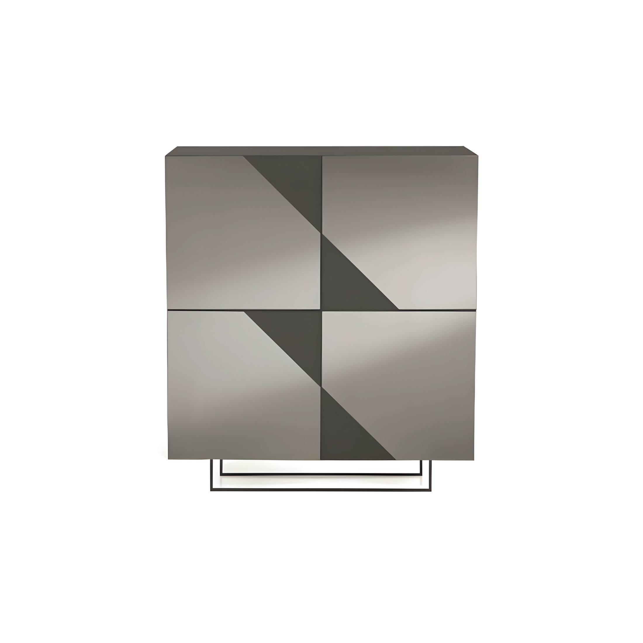 4-door sideboard with "Mirrors" mirror, already assembled, 120x50 cm, h140 cm