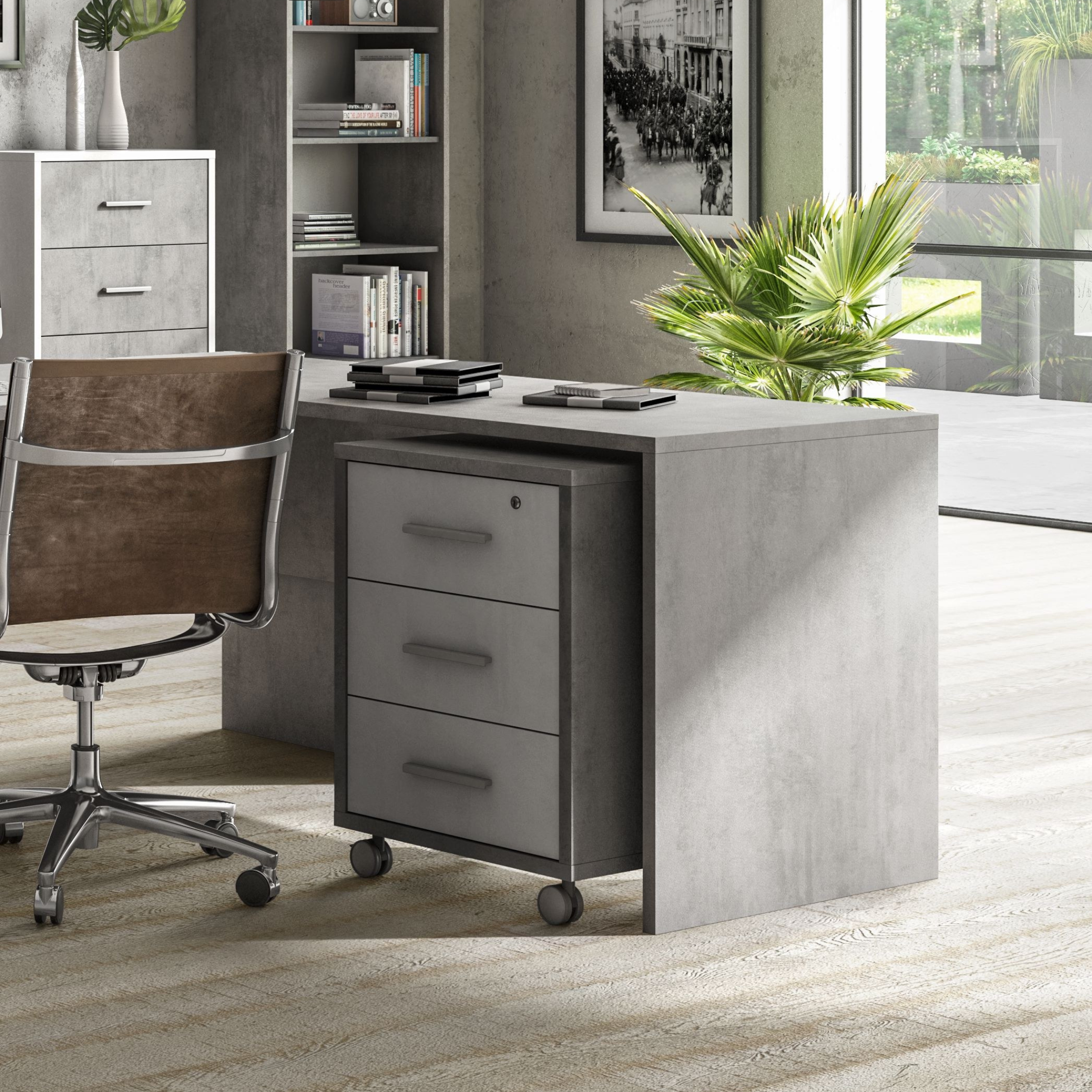 "Sofia" spacious modern wooden corner desk, 180x169 cm, 76 cm high.