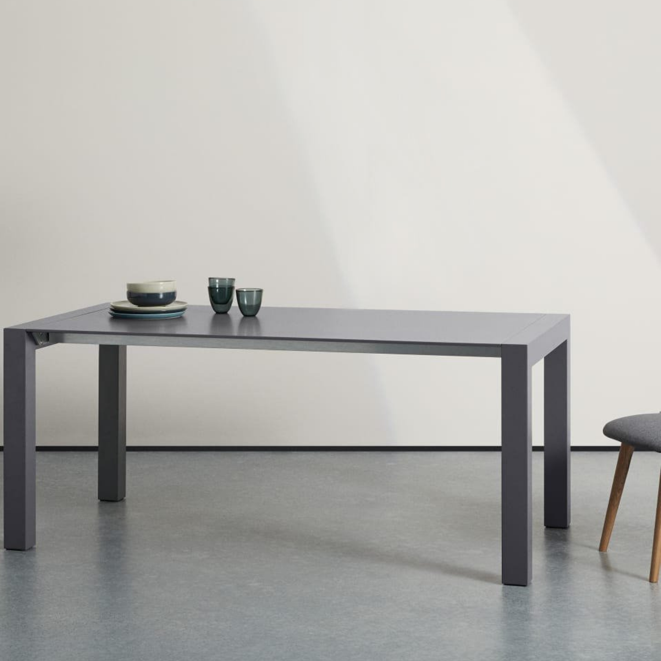 Extendable wooden dining table "Snooker" 12-seater cm 174/264x90 76h