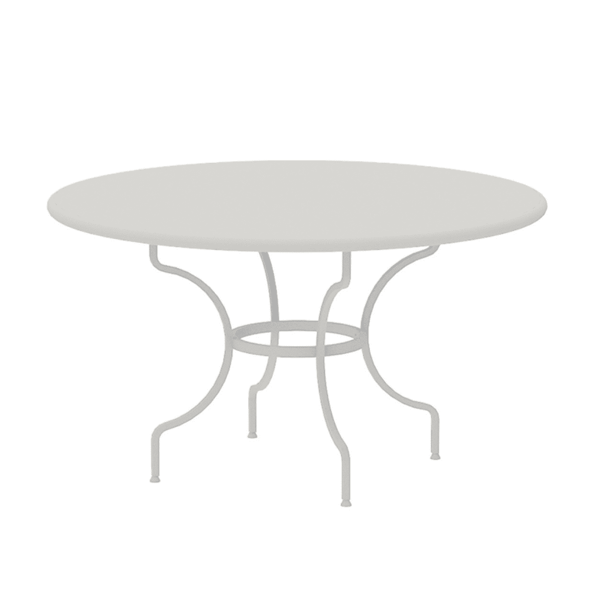 Tavolo tondo da pranzo in metallo zincato "Tosca" per giardino cm 145x145 75h - MondoViro