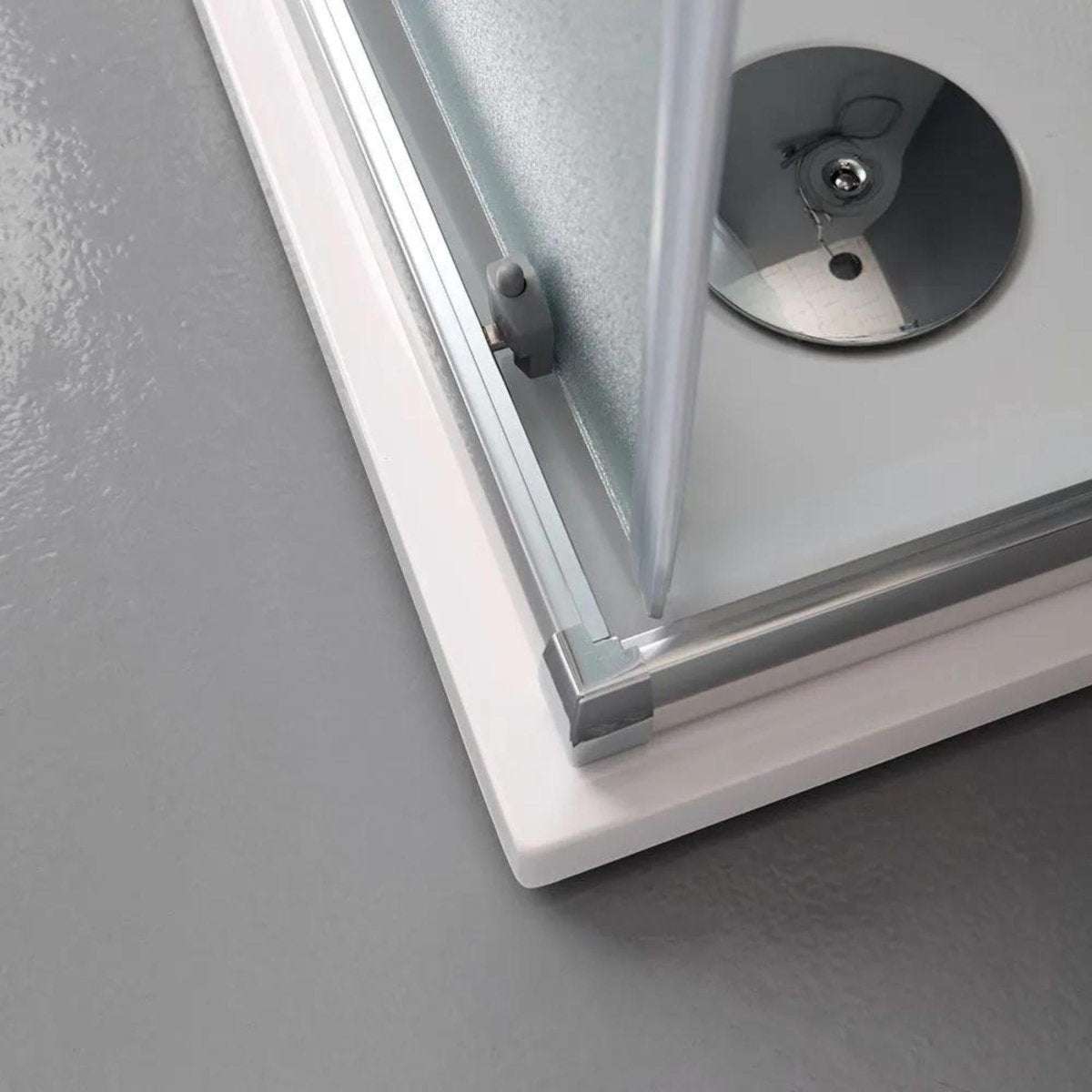 Box doccia quadrato con ante scorrevoli "Genova Two" in vetro temperato opaco h 185 cm - MondoViro