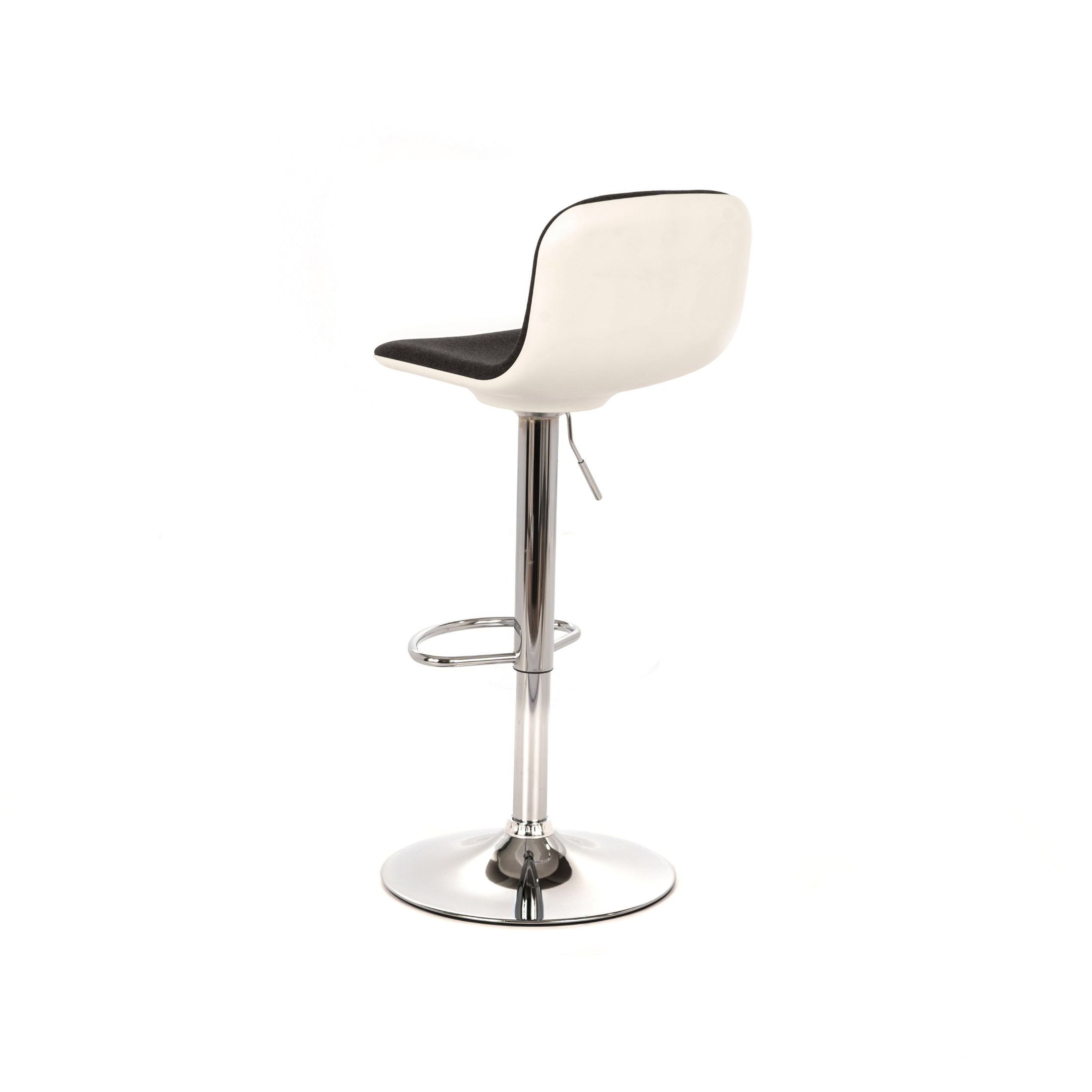 Set of high stools in "Spot" fabric with footrest and gas lift cm 36x38.5 88h