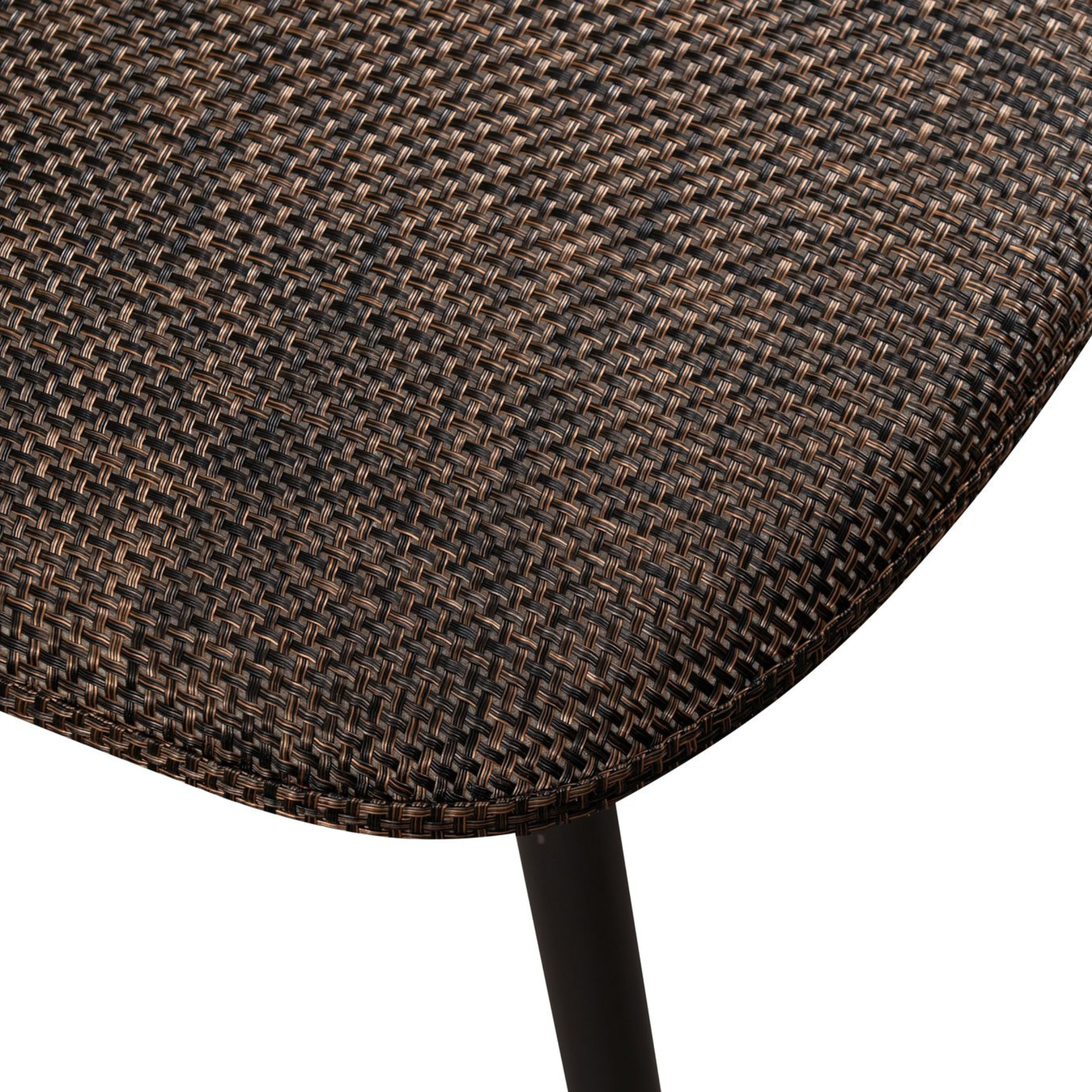 Vintage "Florida" Rattan Faux Leather Dining Chair Set