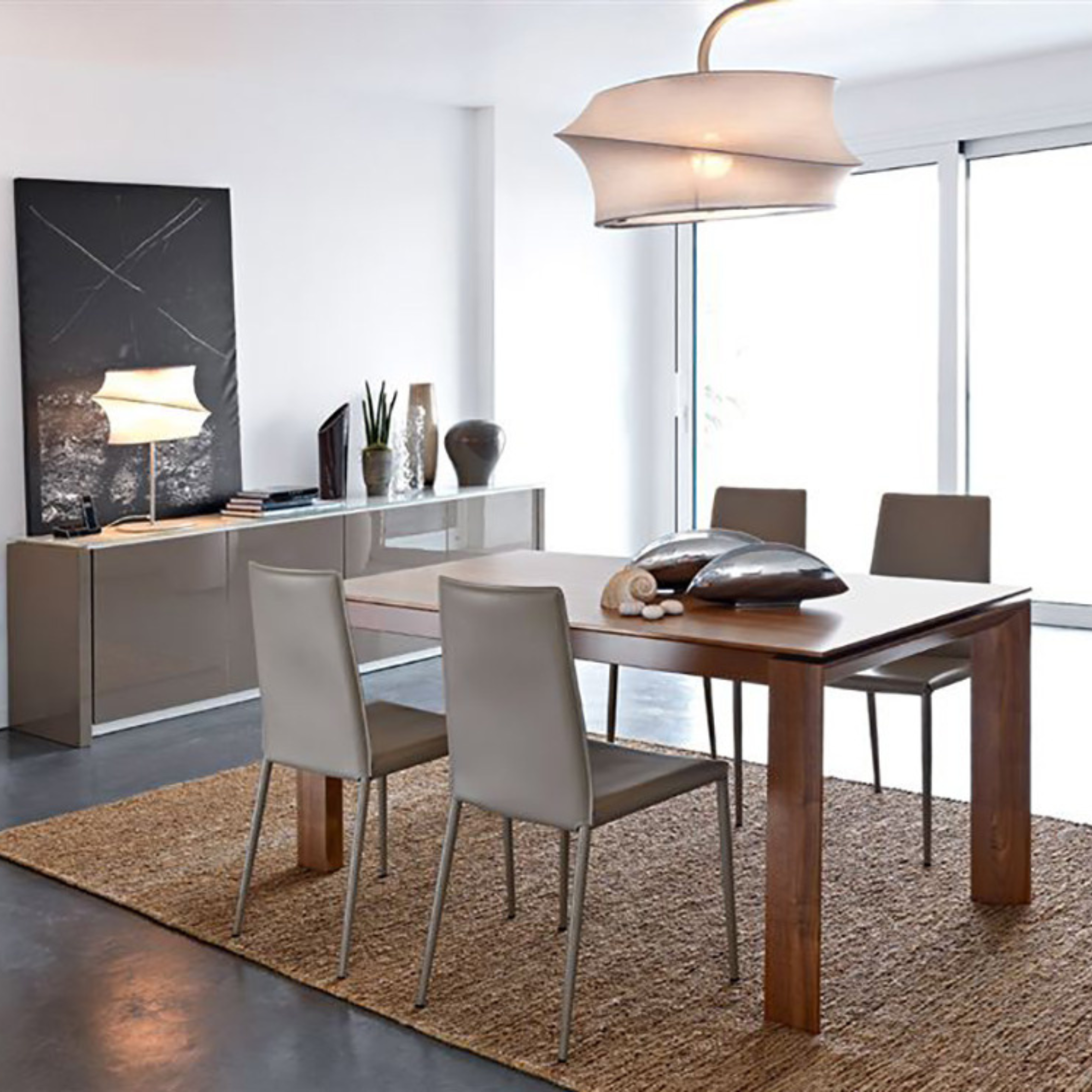 Set of modern "Boheme" living room chairs covered in regenerated leather, 48x52 cm, 90 cm high