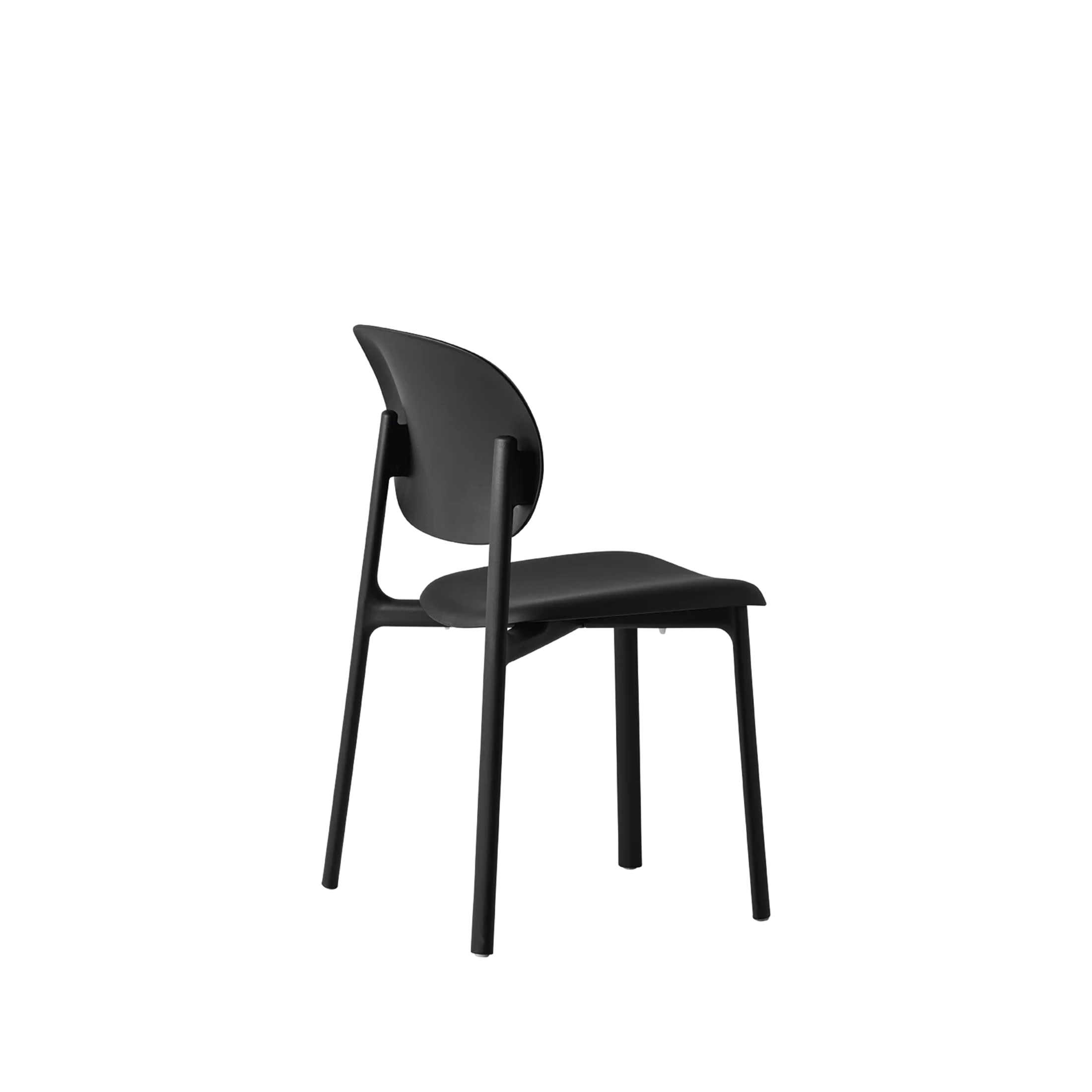 "Zero" modern living room chair in recycled polypropylene 53x53 cm 82h