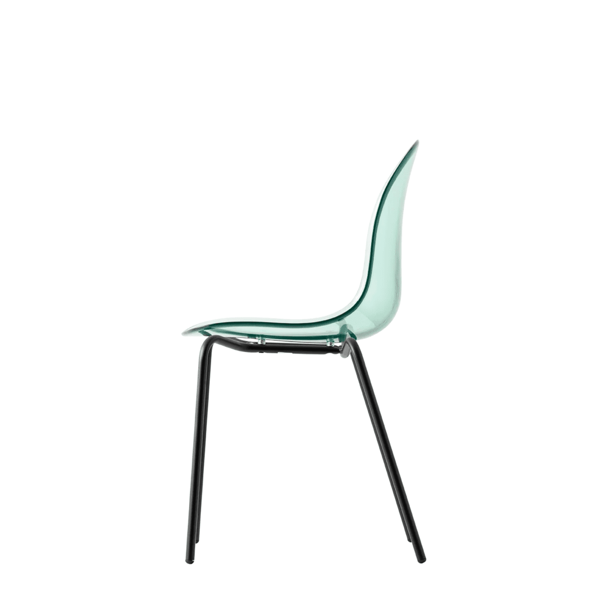 Set di sedie moderne da soggiorno "Academy" in policarbonato trasparente cm 49x51 84h - MondoViro