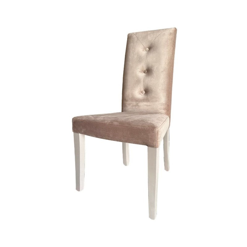 Set of "Montecarlo" dining chairs upholstered in velvet with 3 buttons cm 47x46 101h