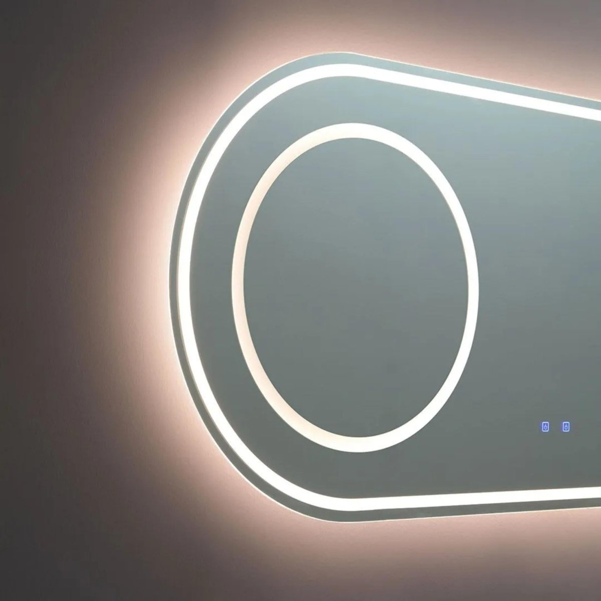 Specchio a led da bagno "Luce" a doppia postazione in alluminio cm 180x80h - MondoViro