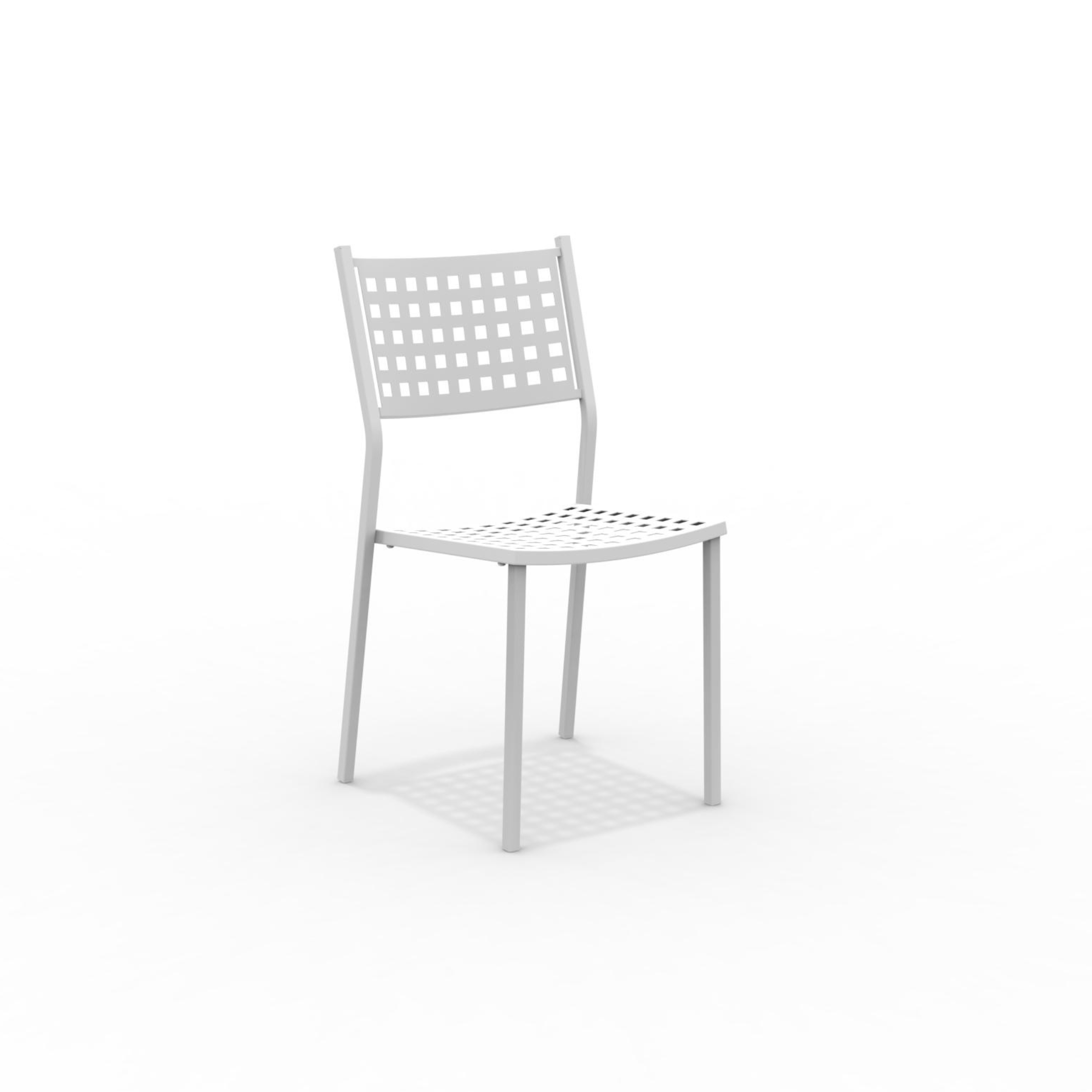 Set of stackable metal garden chairs "Alice" without armrests, 43x48 cm, 85 cm high