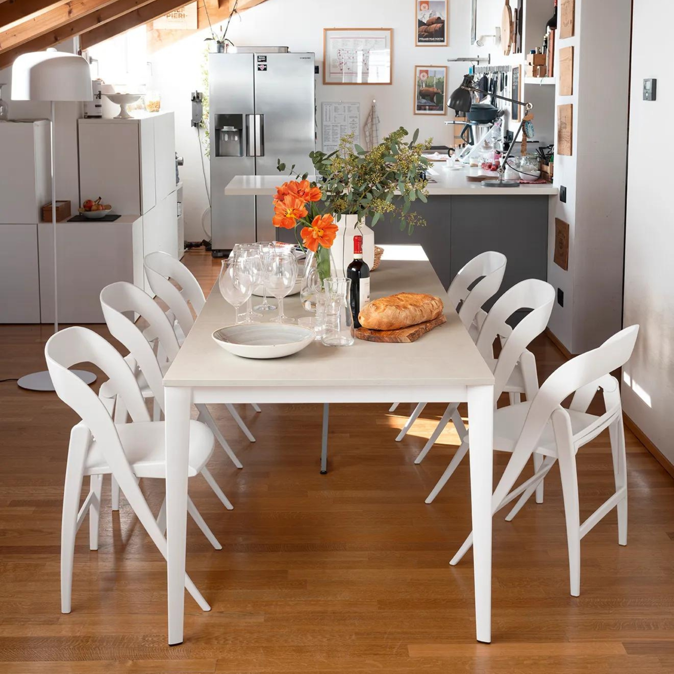 Set of folding chairs "ClikClak" in polypropylene 47x49 cm 78h