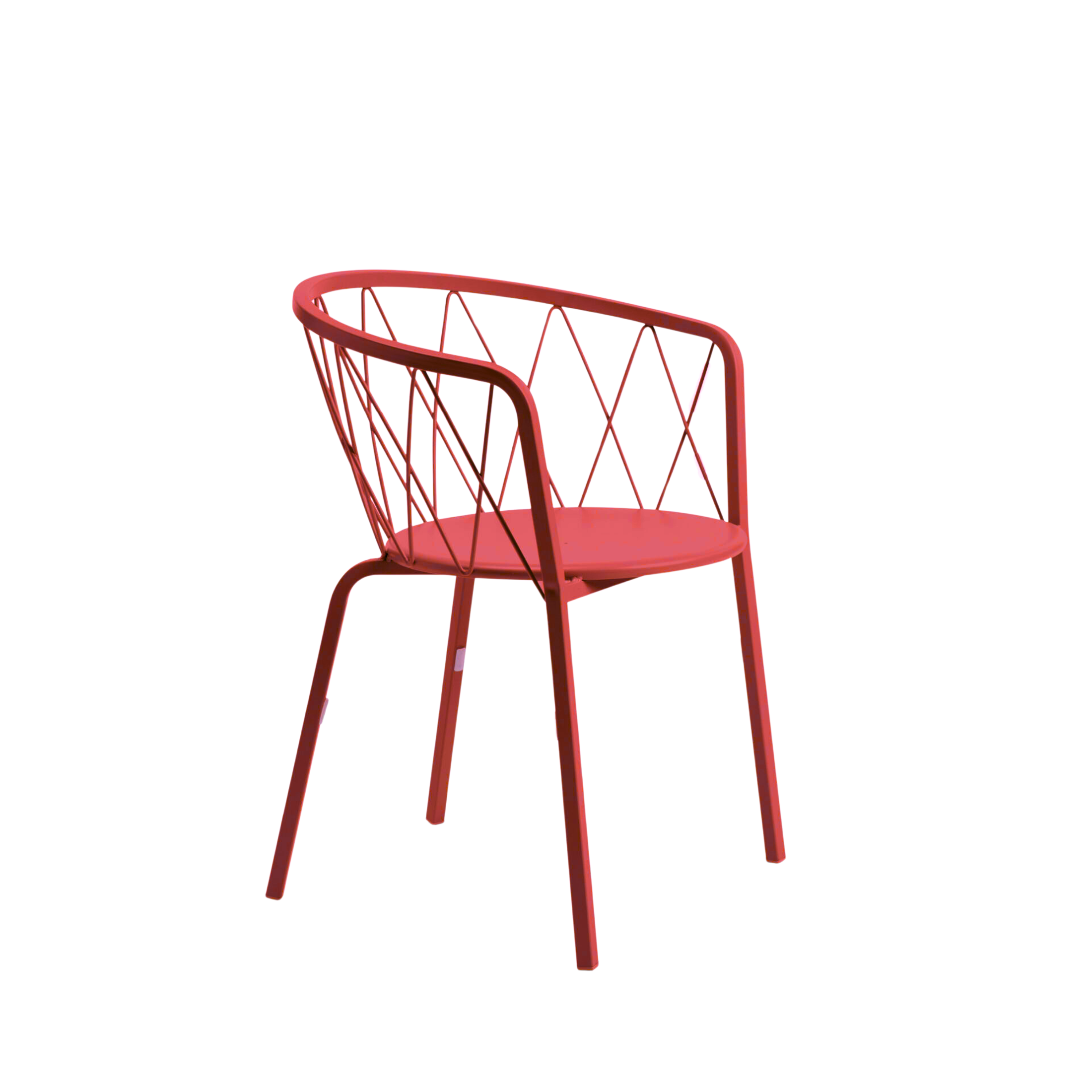 Set of stackable painted metal garden chairs "Daisy" 57x55 cm 75h