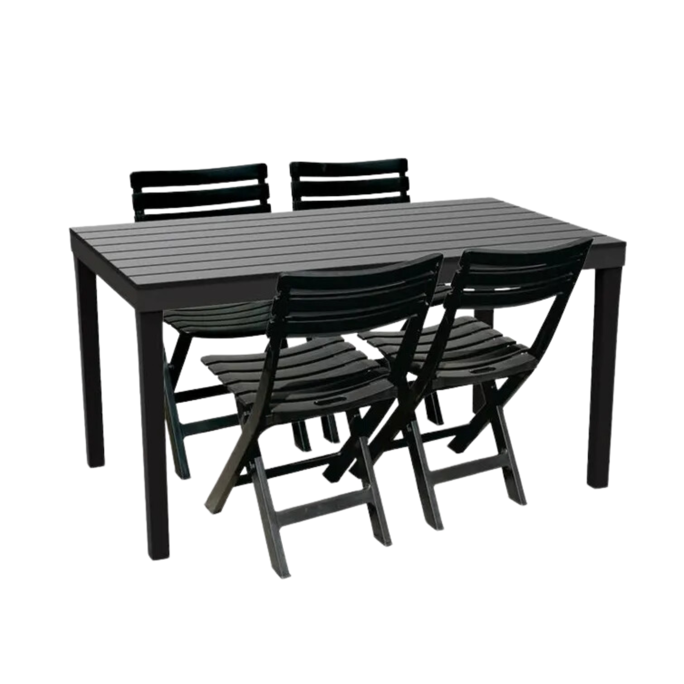 "Maraone" resin garden table for outdoor dining, 138x78 cm, 72h