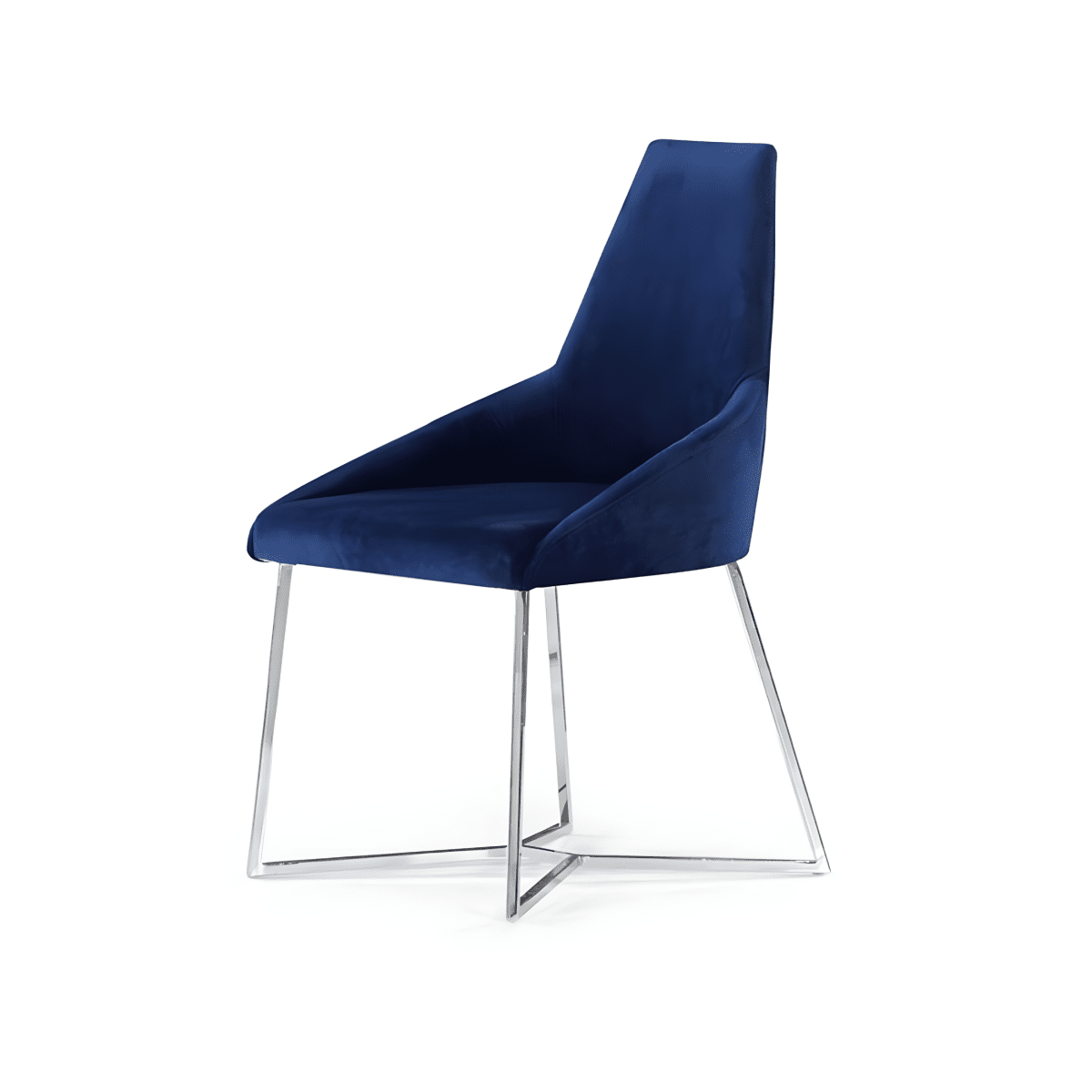 Set di sedie da pranzo "Enzio" imbottite in tessuto con struttura in metallo cm 52x48 90h - MondoViro