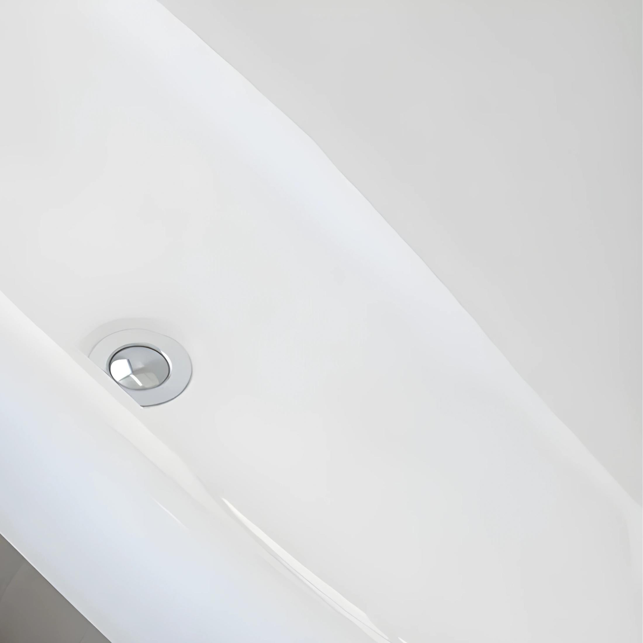 "Rossana" freestanding oval bathtub in recomposed marble, 181x80 cm, 63.3 cm high