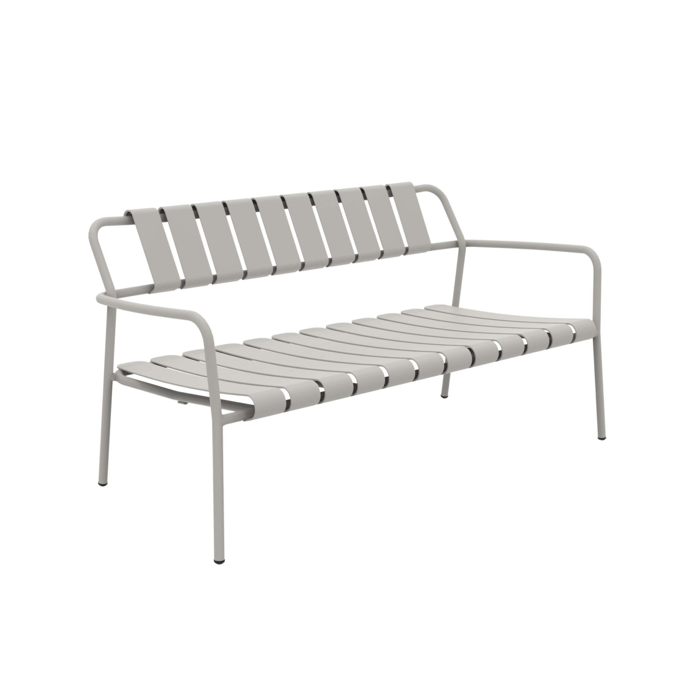"Verdea" aluminum lounge bench, garden sofa, 146x70 cm, 76h
