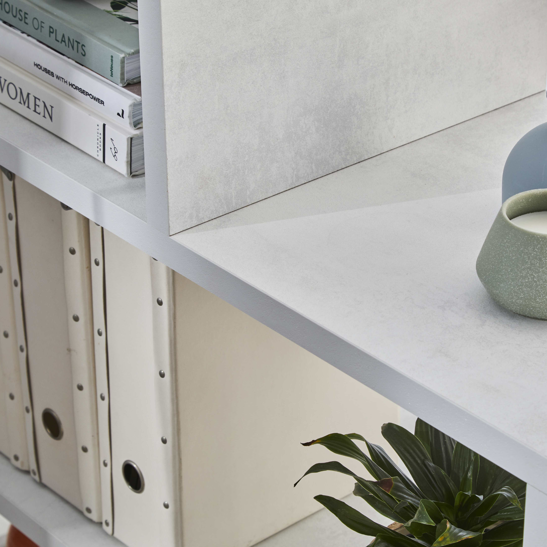 "Sapienza" 4-level elegant wooden ladder bookcase, 150x38 cm, 144h