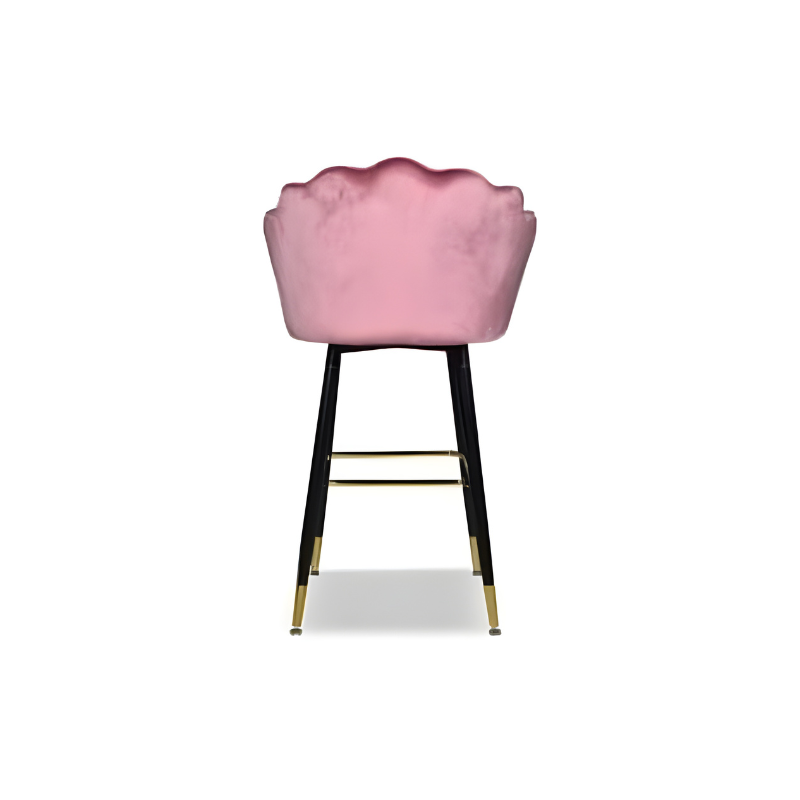 Set of "Estro" high stools upholstered in velvet for the kitchen, 50x55 cm, 110 cm high.