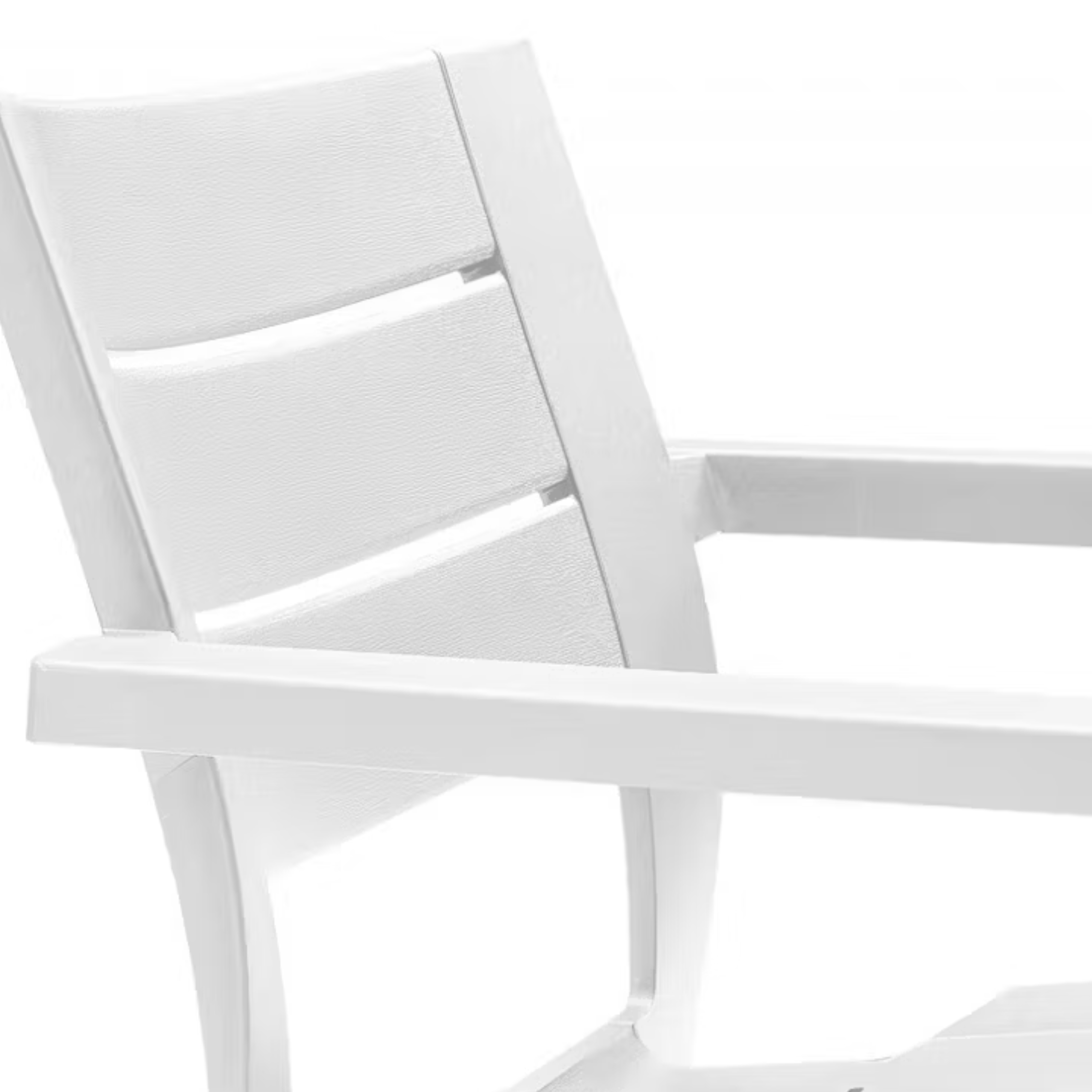 Set of 6 "Helena" garden chairs with stackable polypropylene armrests, 61.5x58.5 cm, 79h