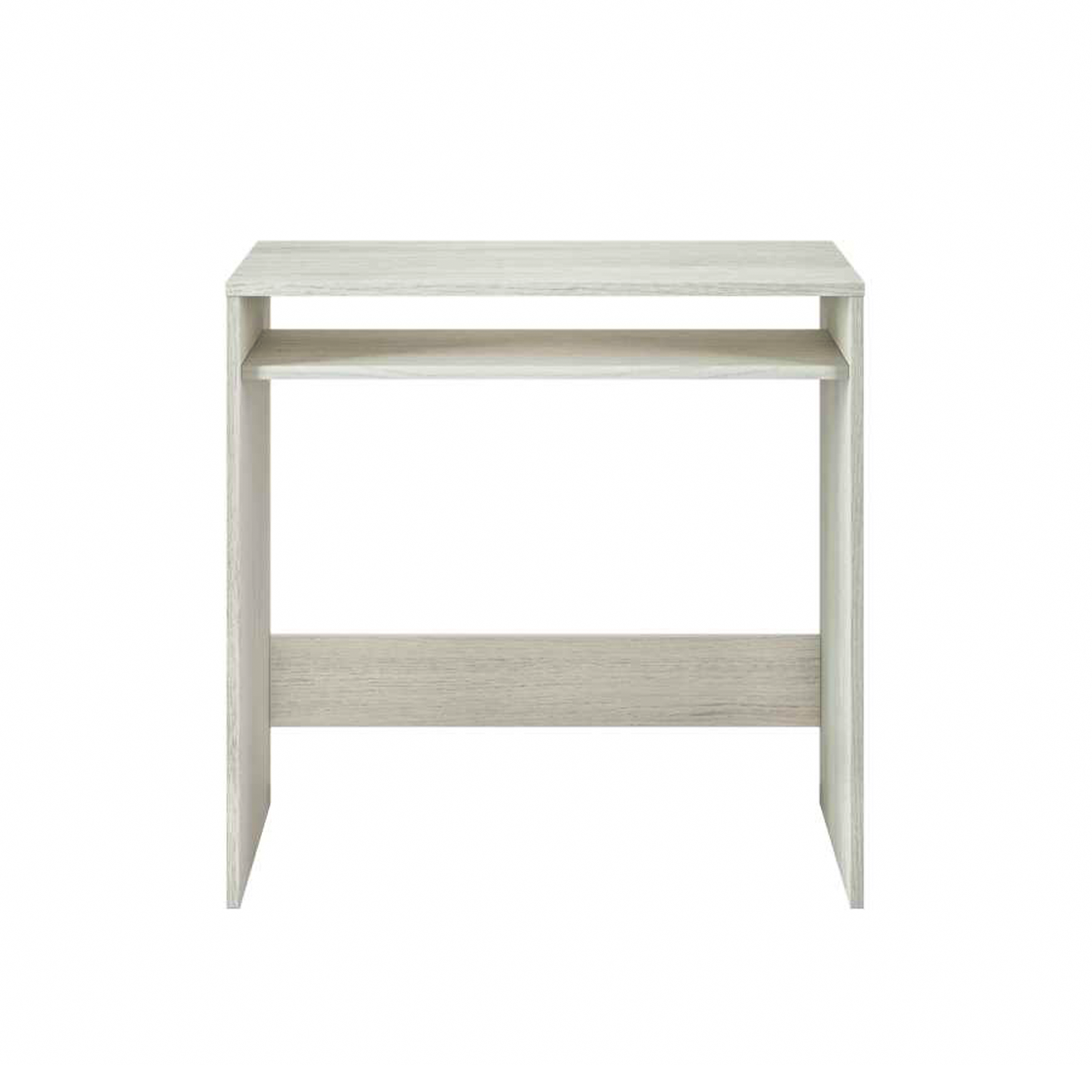 "Star" white wooden office desk with 1 fixed open shelf, 79x43 cm, 78h