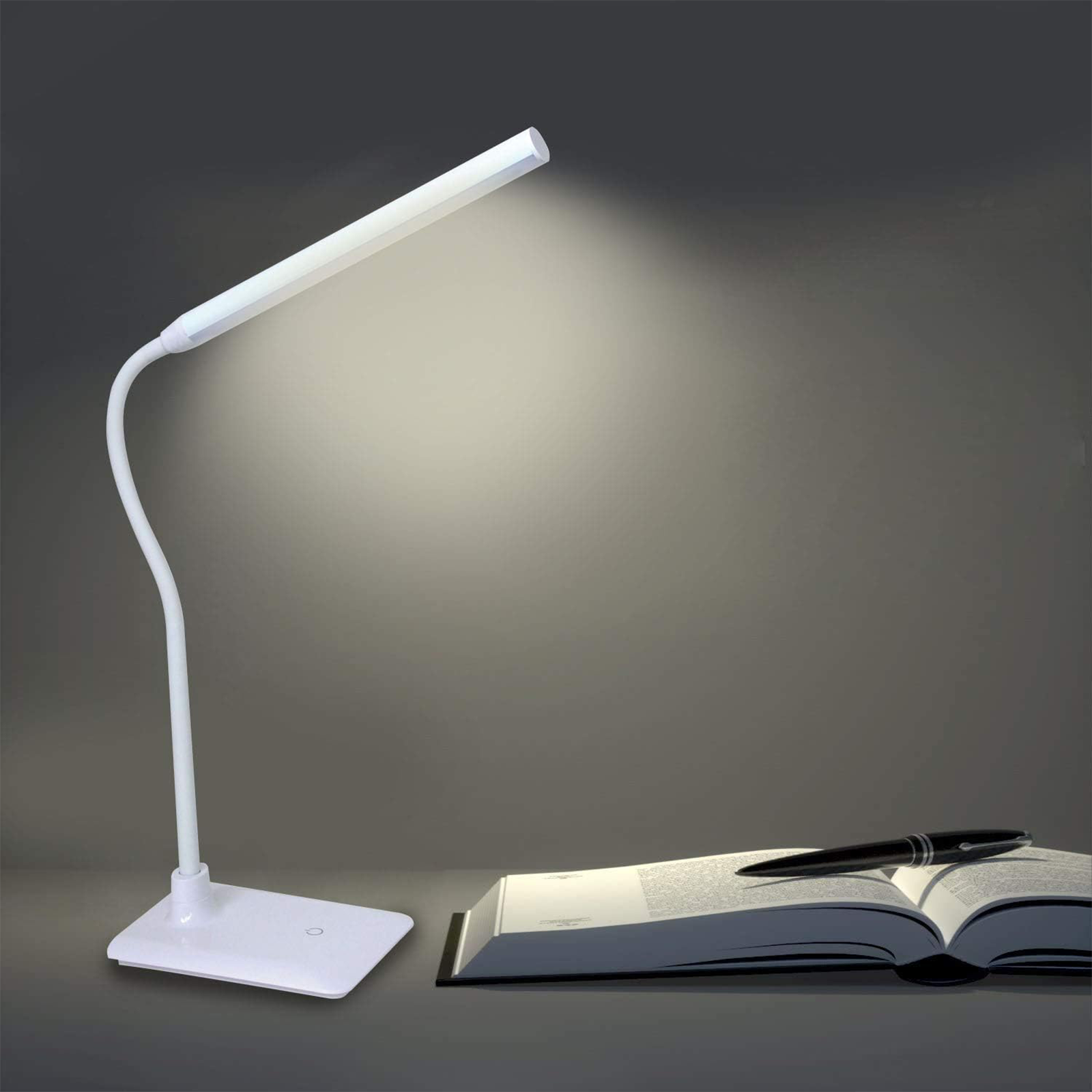 Slim LED table lamp in ABS 6 W touch switch cm 17x12 70h