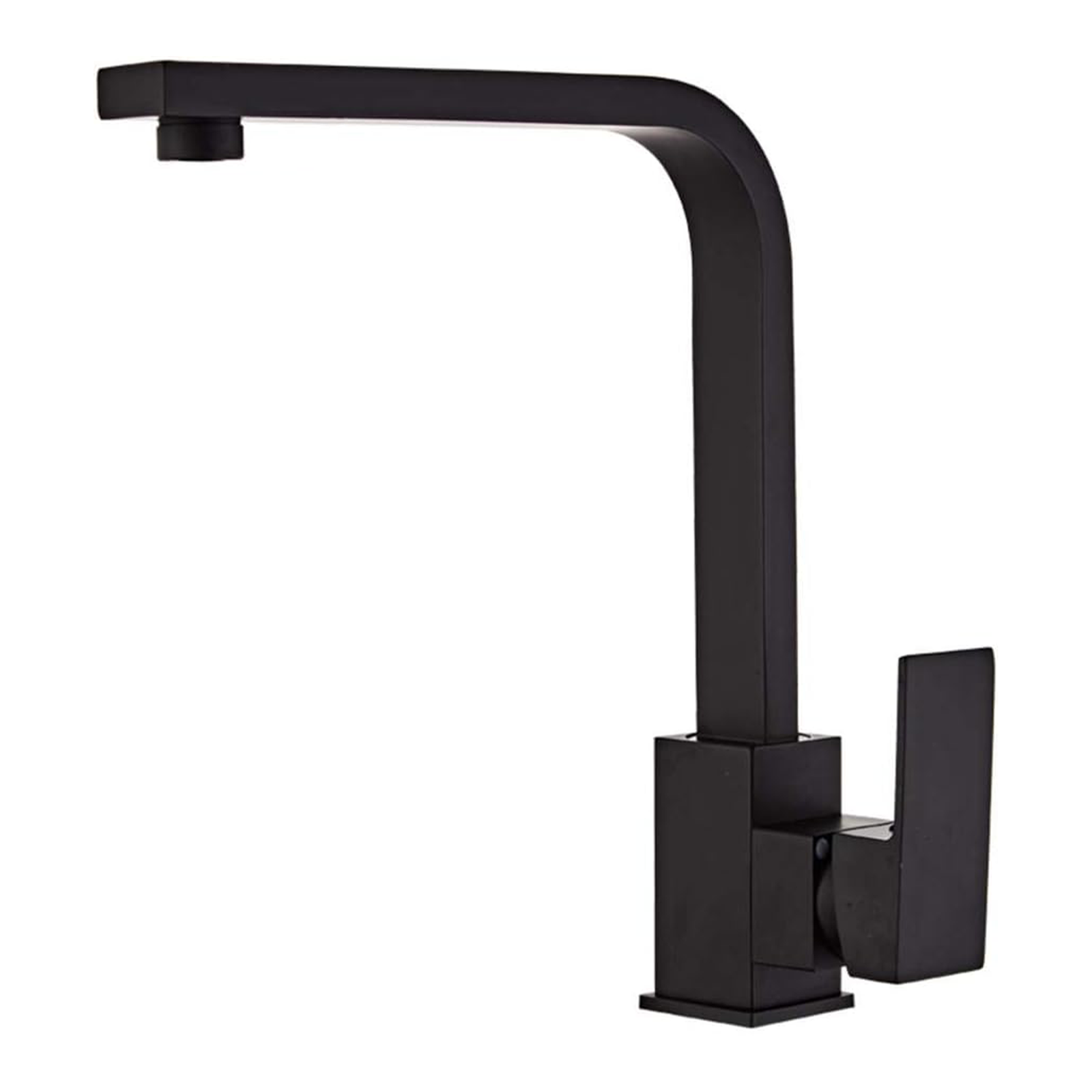 "Euro" single-lever mixer tap with high spout, matt black