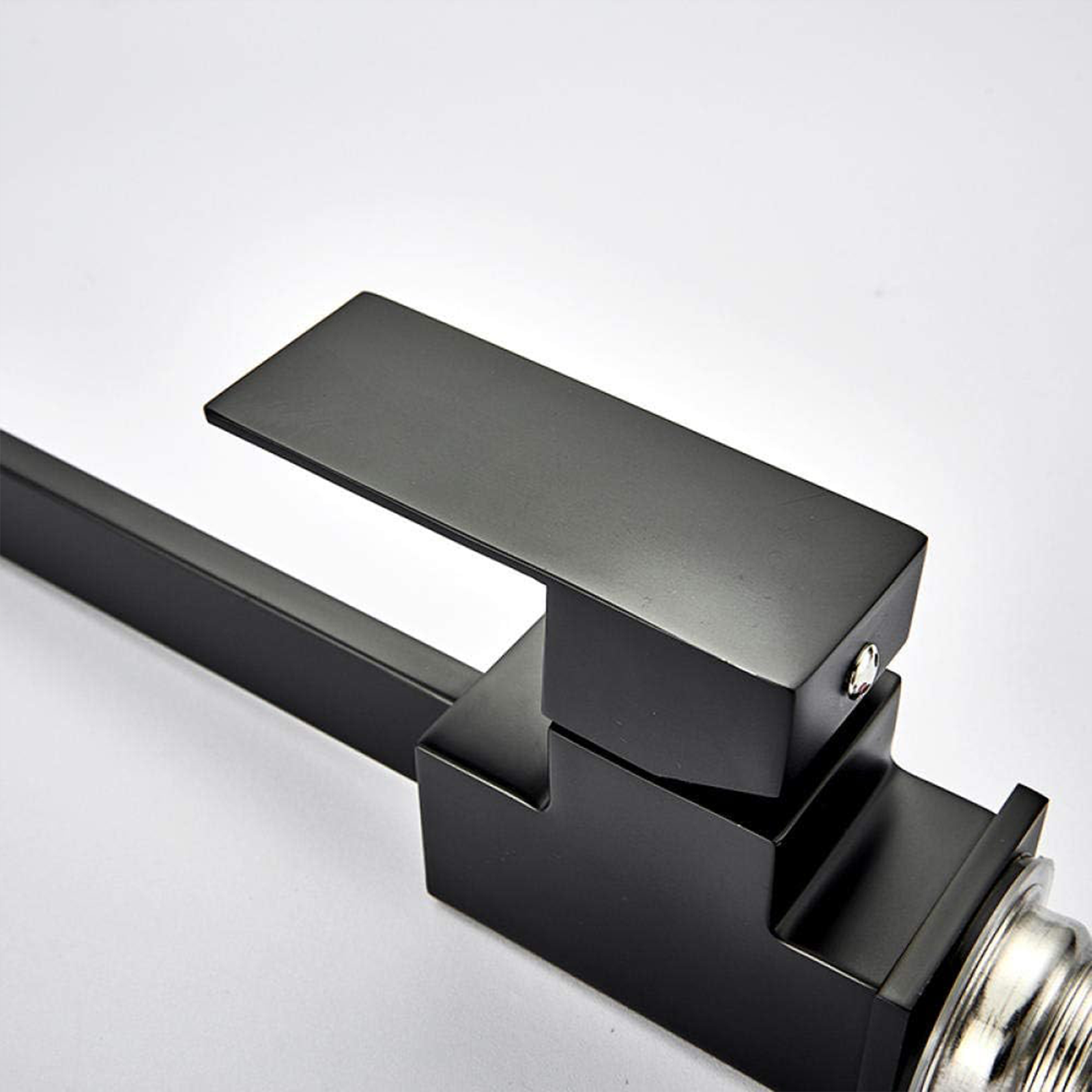 "Euro" single-lever mixer tap with high spout, matt black