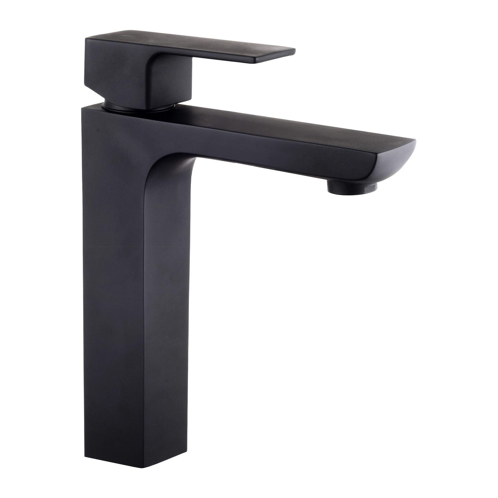 "Elegant" single-lever brass basin faucet in matte black