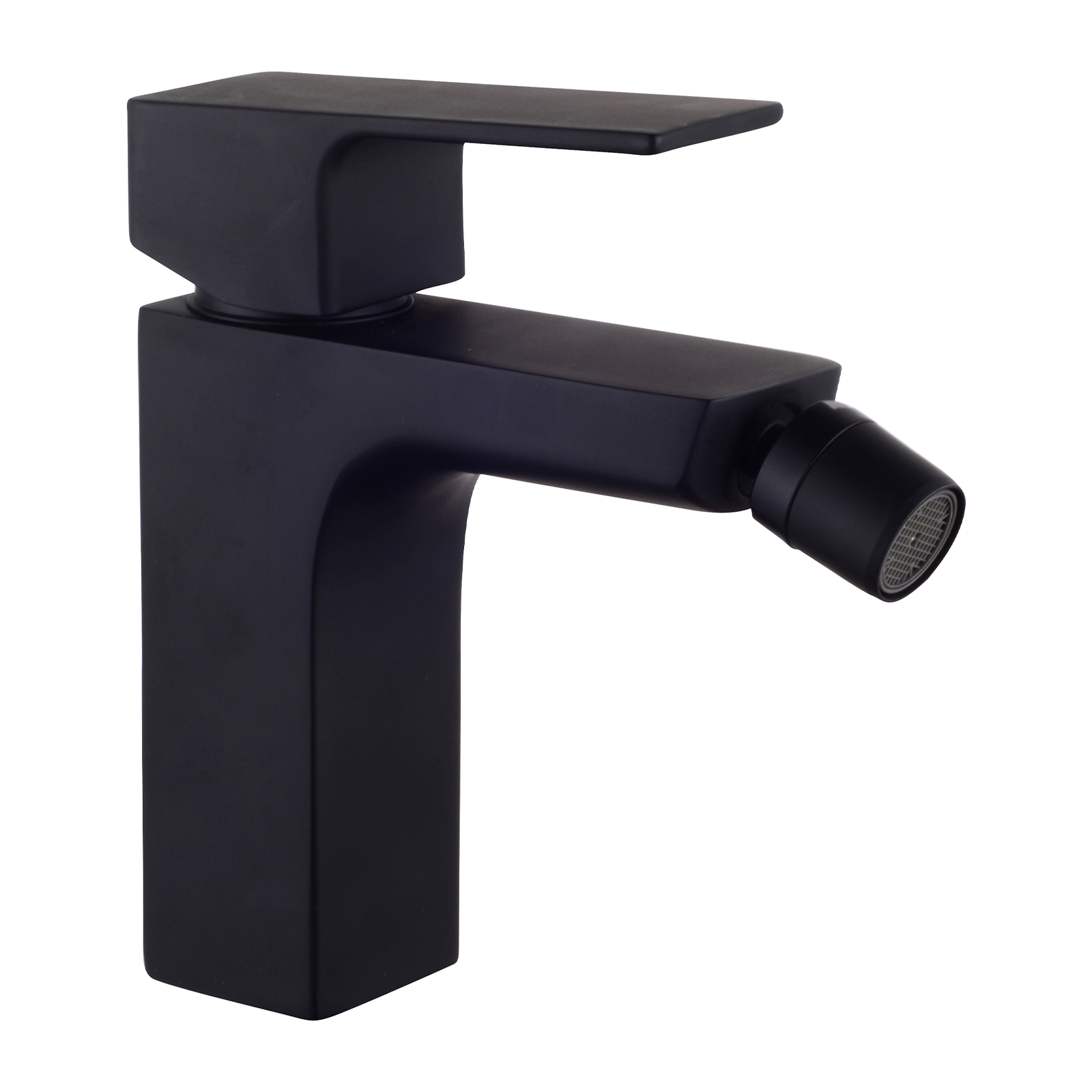 "Elegant" bidet mixer tap in matt black brass