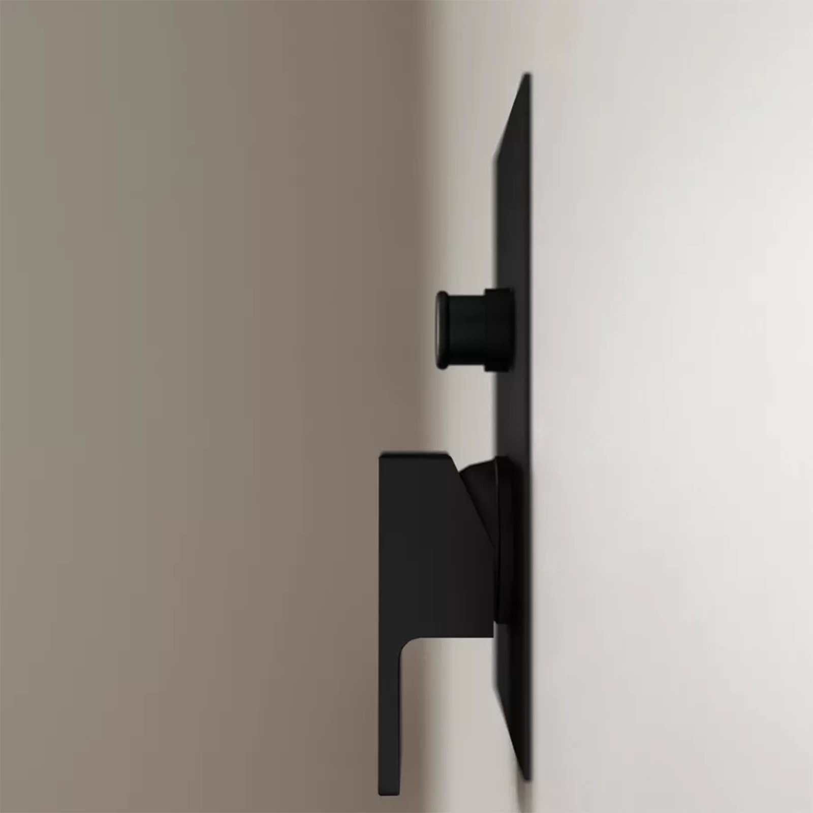 "Elegant" built-in single-lever shower mixer in matt black brass