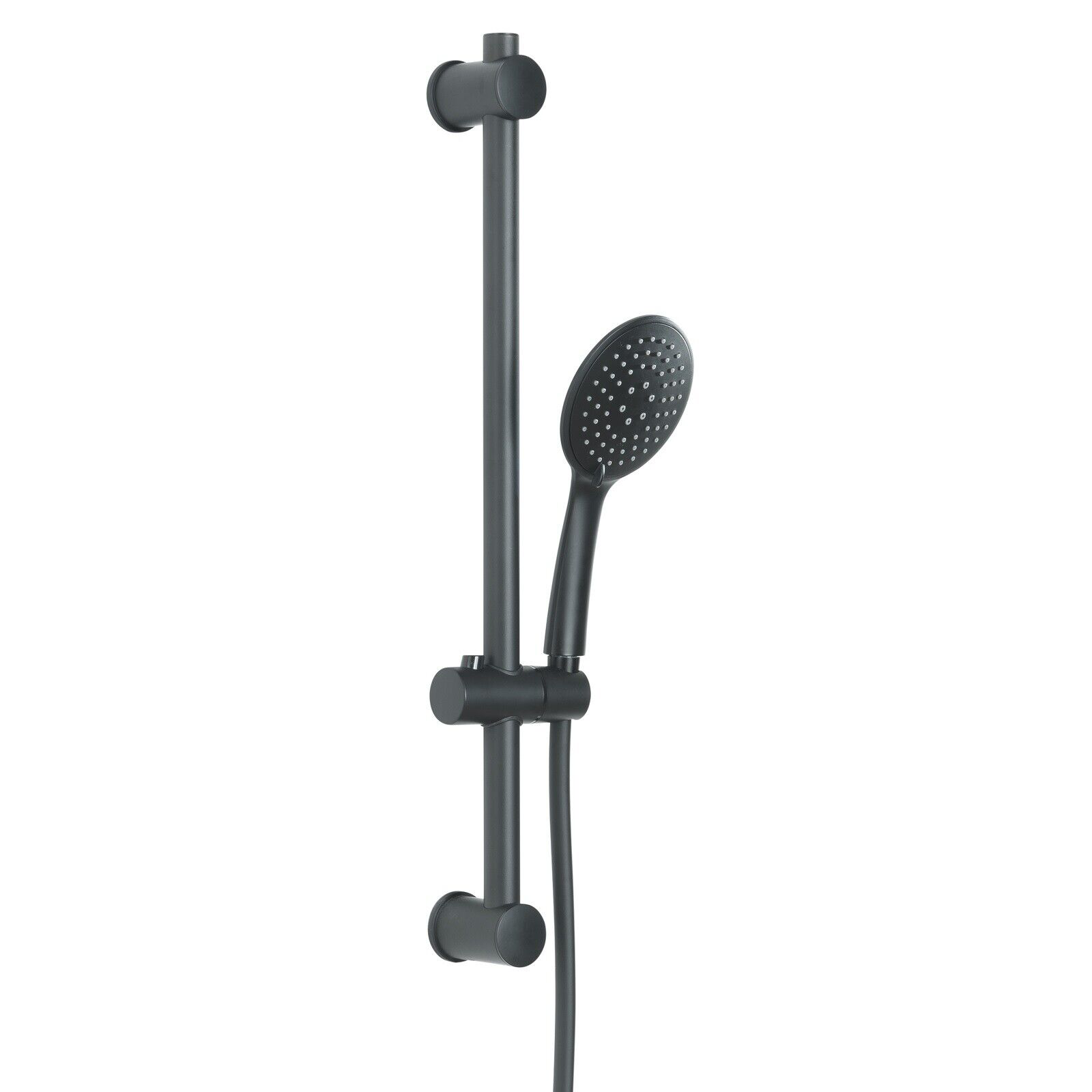 "Touch13" 3-jet shower head with hand shower in matt black brass, 63x16 cm, 10h