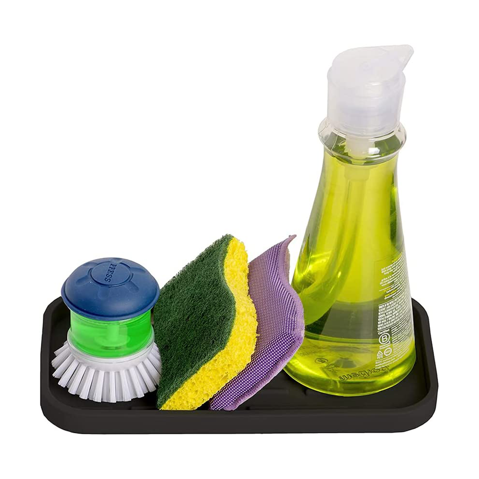 "Seventy" bathroom soap dish in matt black resin for solid soap 12.4x8 cm 2.1h