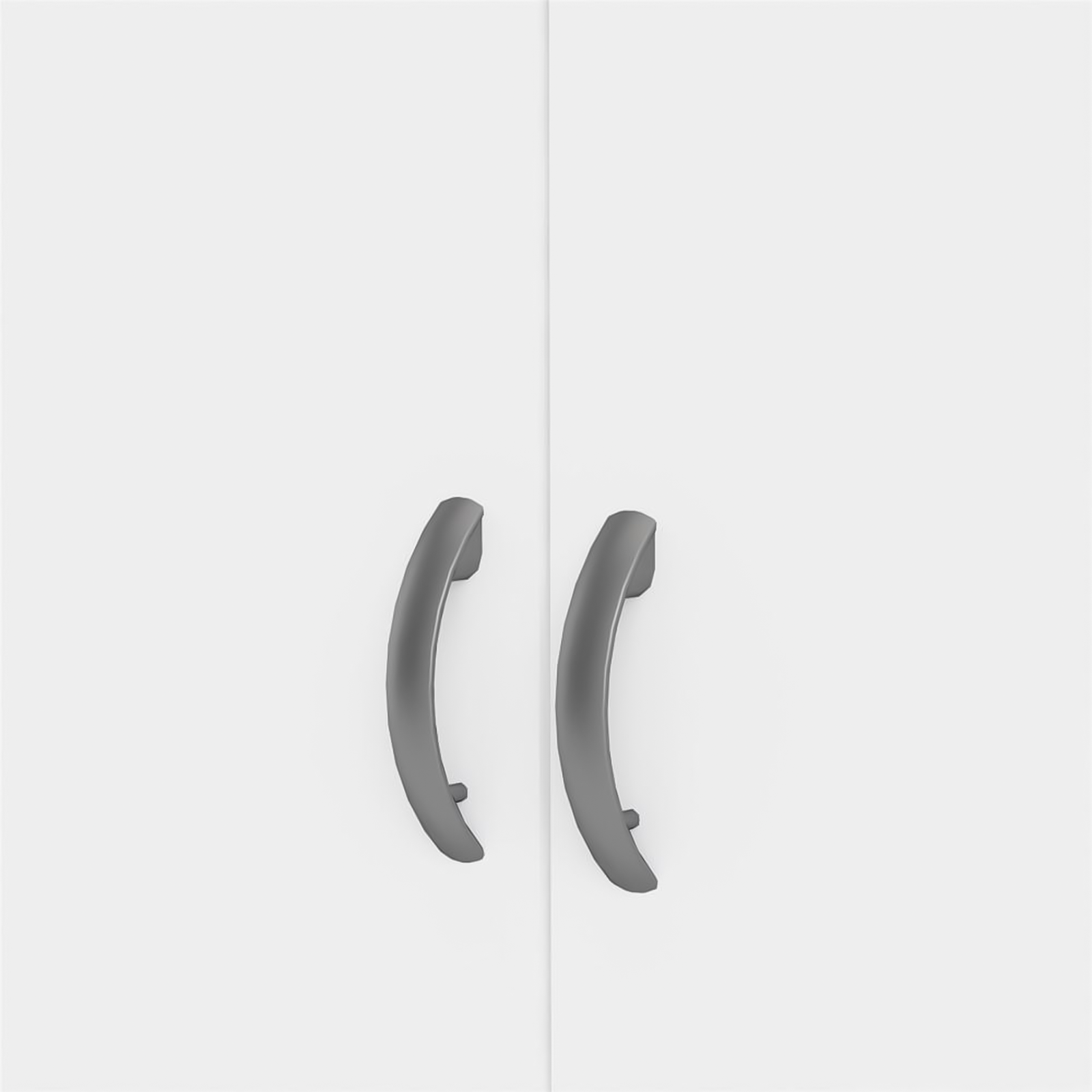 "Focus" 2-door shoe cabinet in white wood, 69.2 x 34.6 cm, 170.4 cm high.