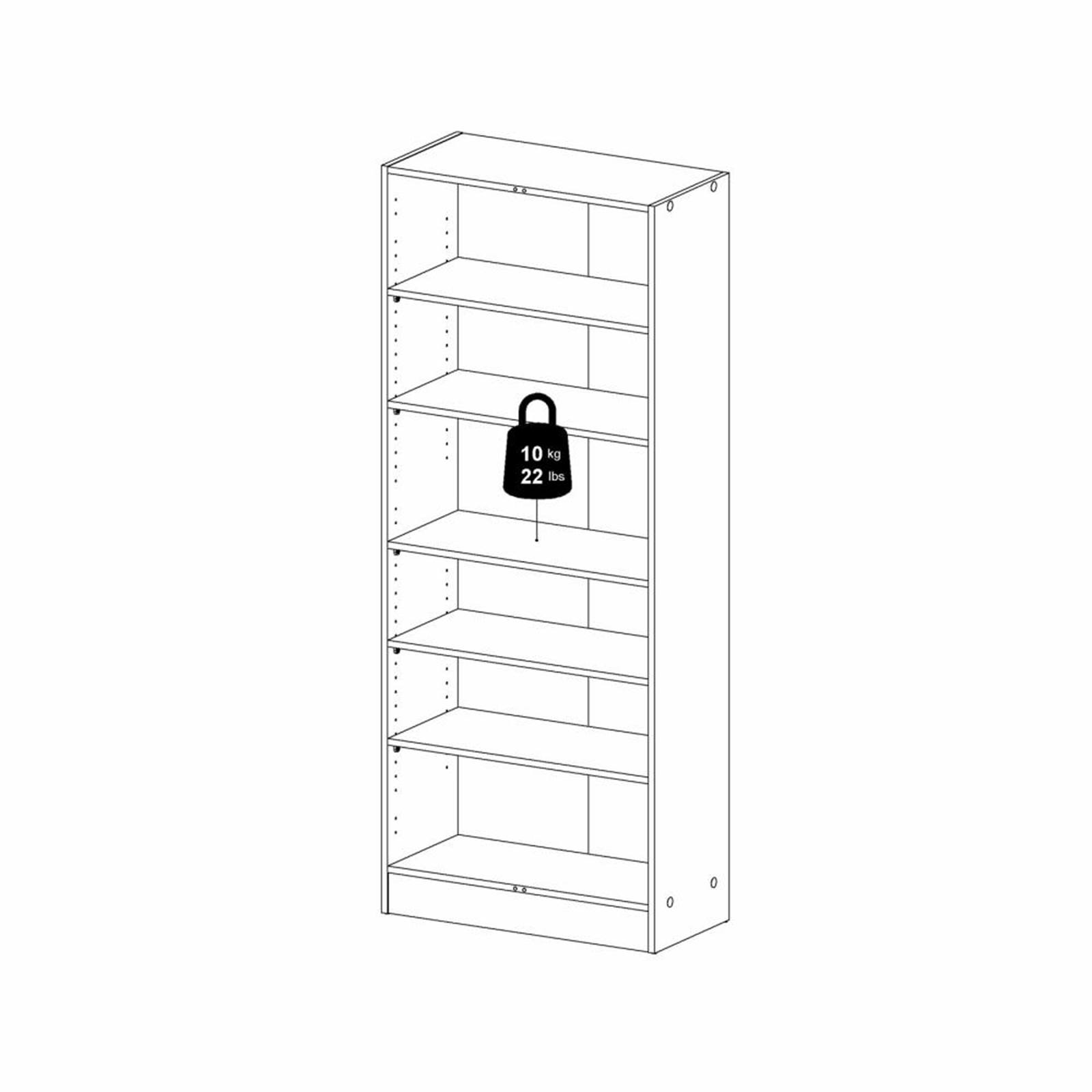 "Focus" 2-door shoe cabinet in white wood, 69.2 x 34.6 cm, 170.4 cm high.