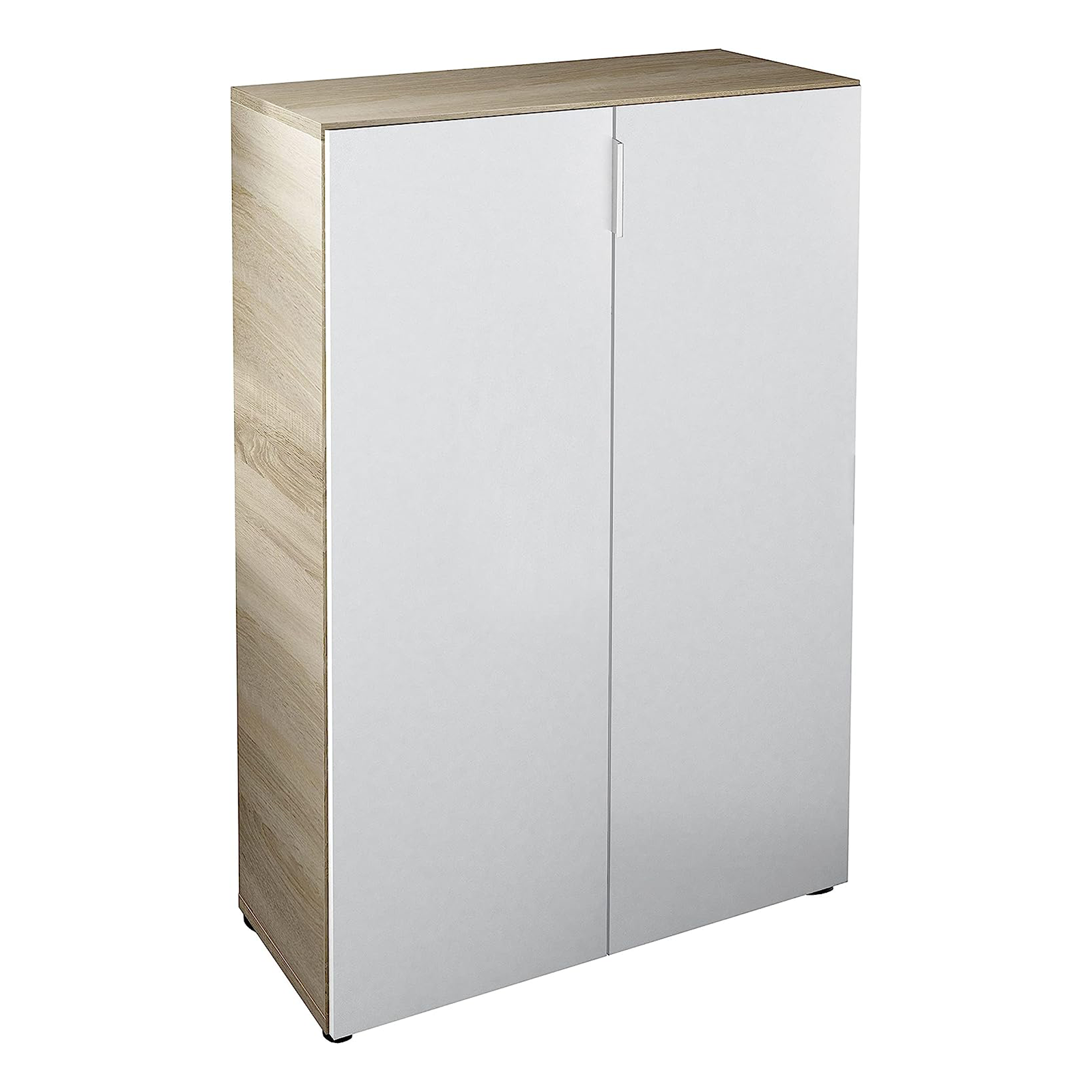 "Maxi" 2-door shoe cabinet in oak and white wood, 72x36 cm, 103h