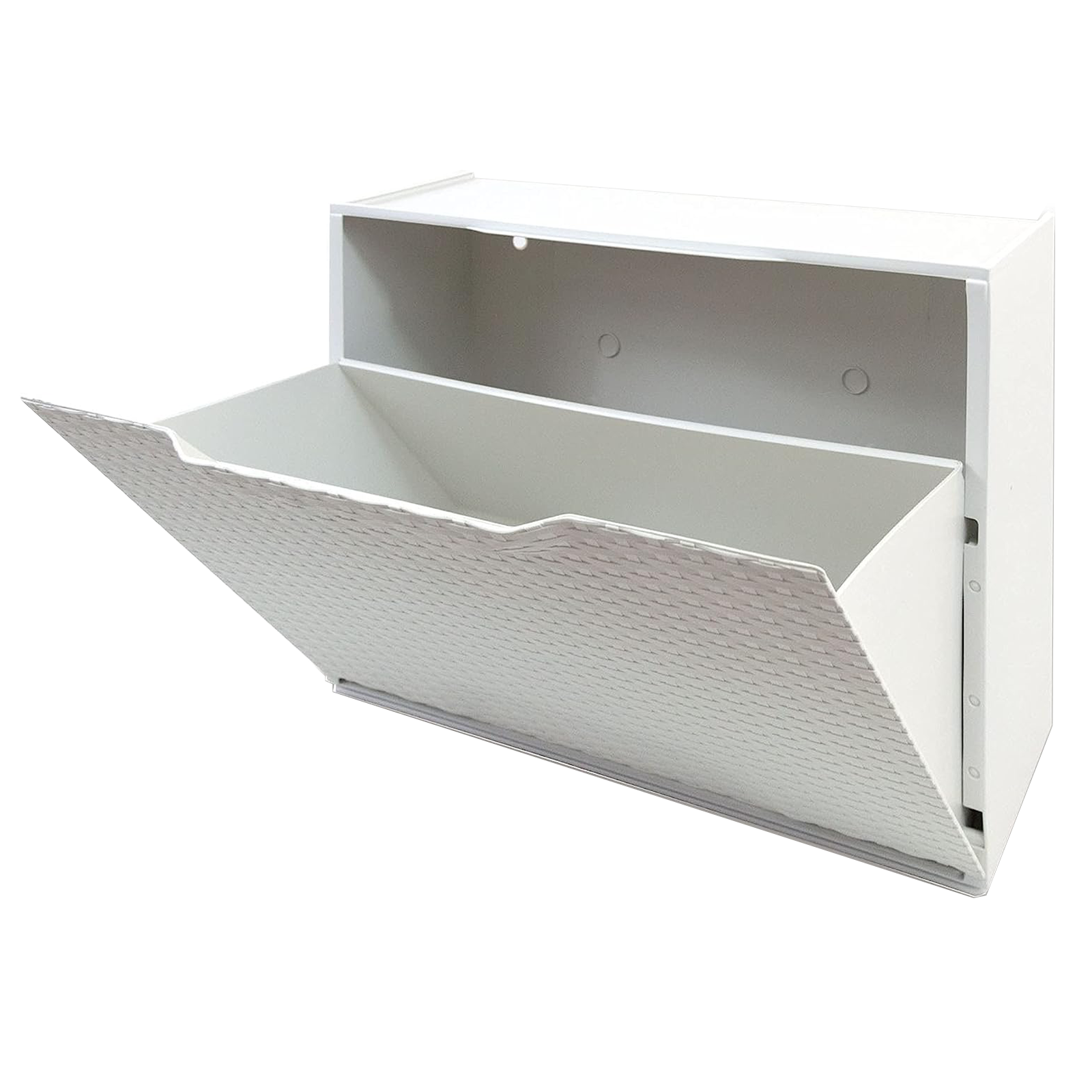 Modular shoe rack in plastic rattan with retractable door cm 51x18 40h